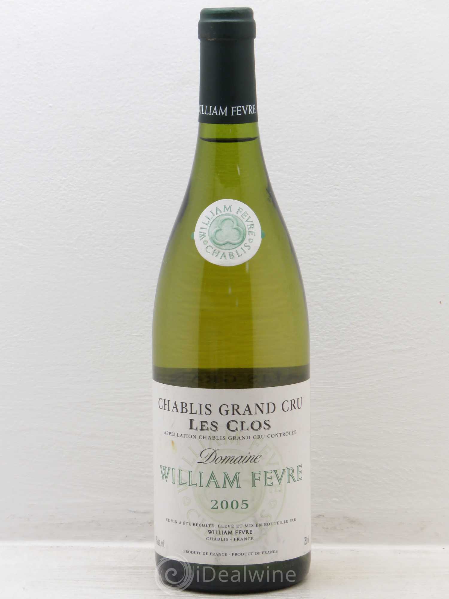 Chablis Grand Cru Les Clos William Fèvre 2005 - Lot de 1 bouteille - 0