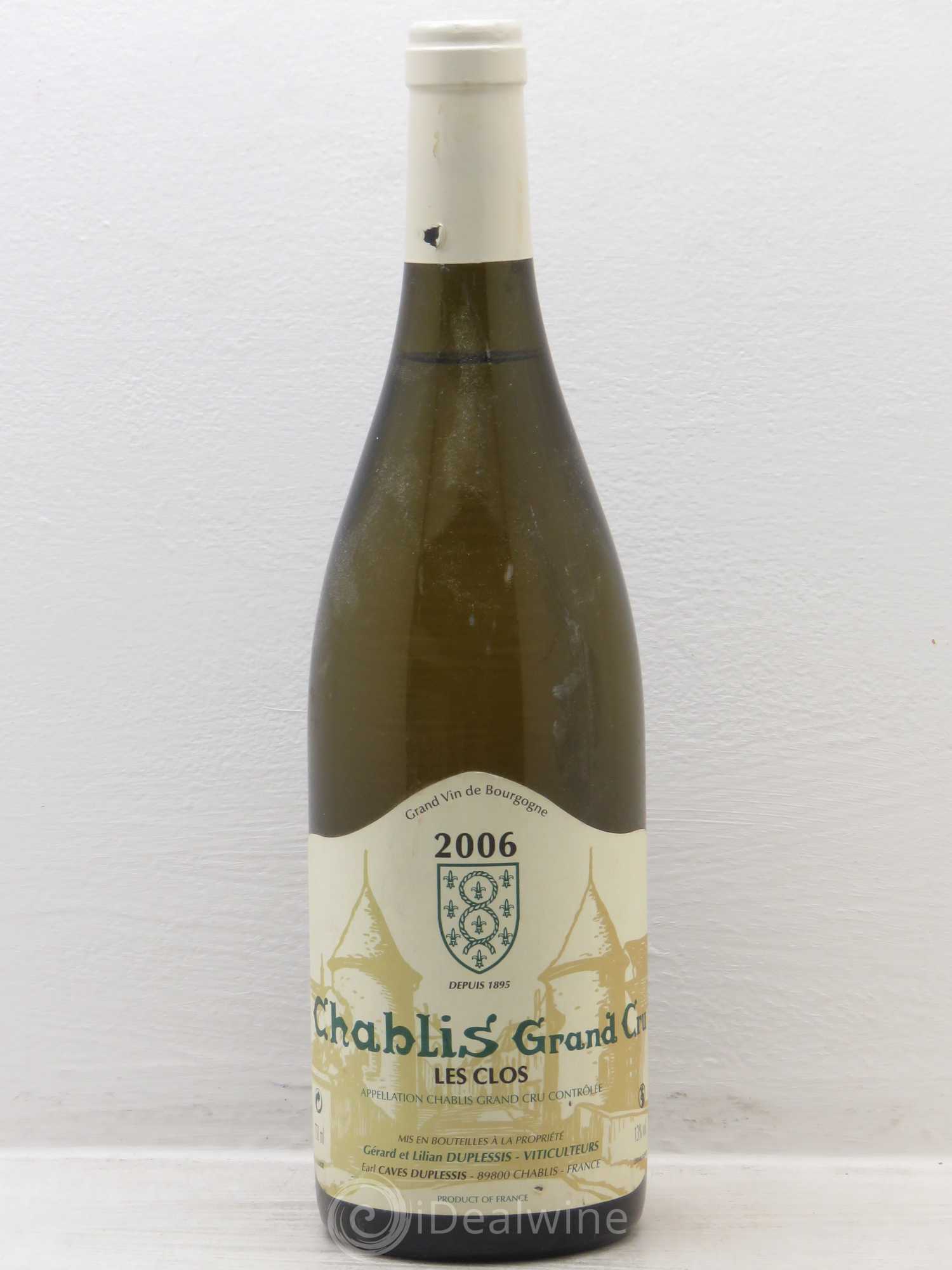 Chablis Grand Cru Domaine Duplessis 2006 - Posten von 1 Flasche - 0