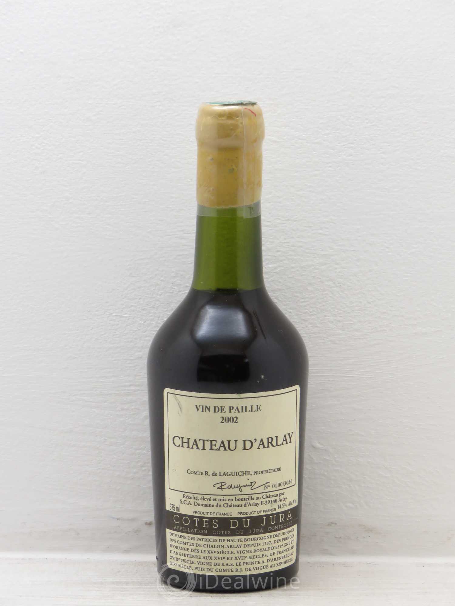 Côtes du Jura Vin de Paille Château d'Arlay 2002 - Posten von 1 Demi-Flasche - 0