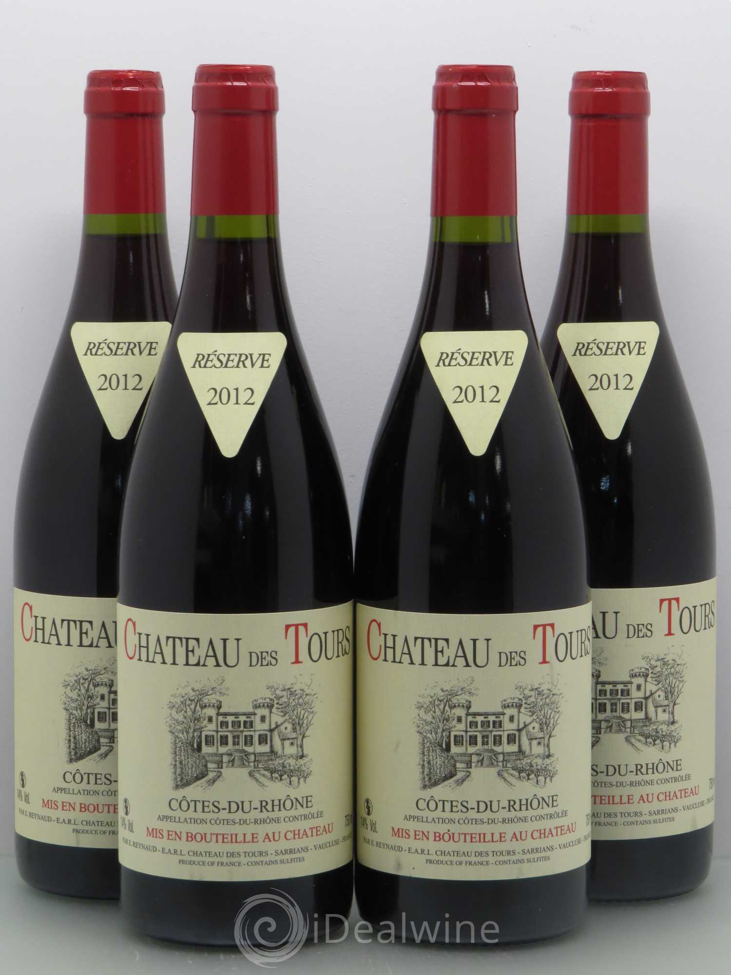 Côtes-du-Rhône Château des Tours Emmanuel Reynaud 2012 - Lot de 4 bouteilles - 0