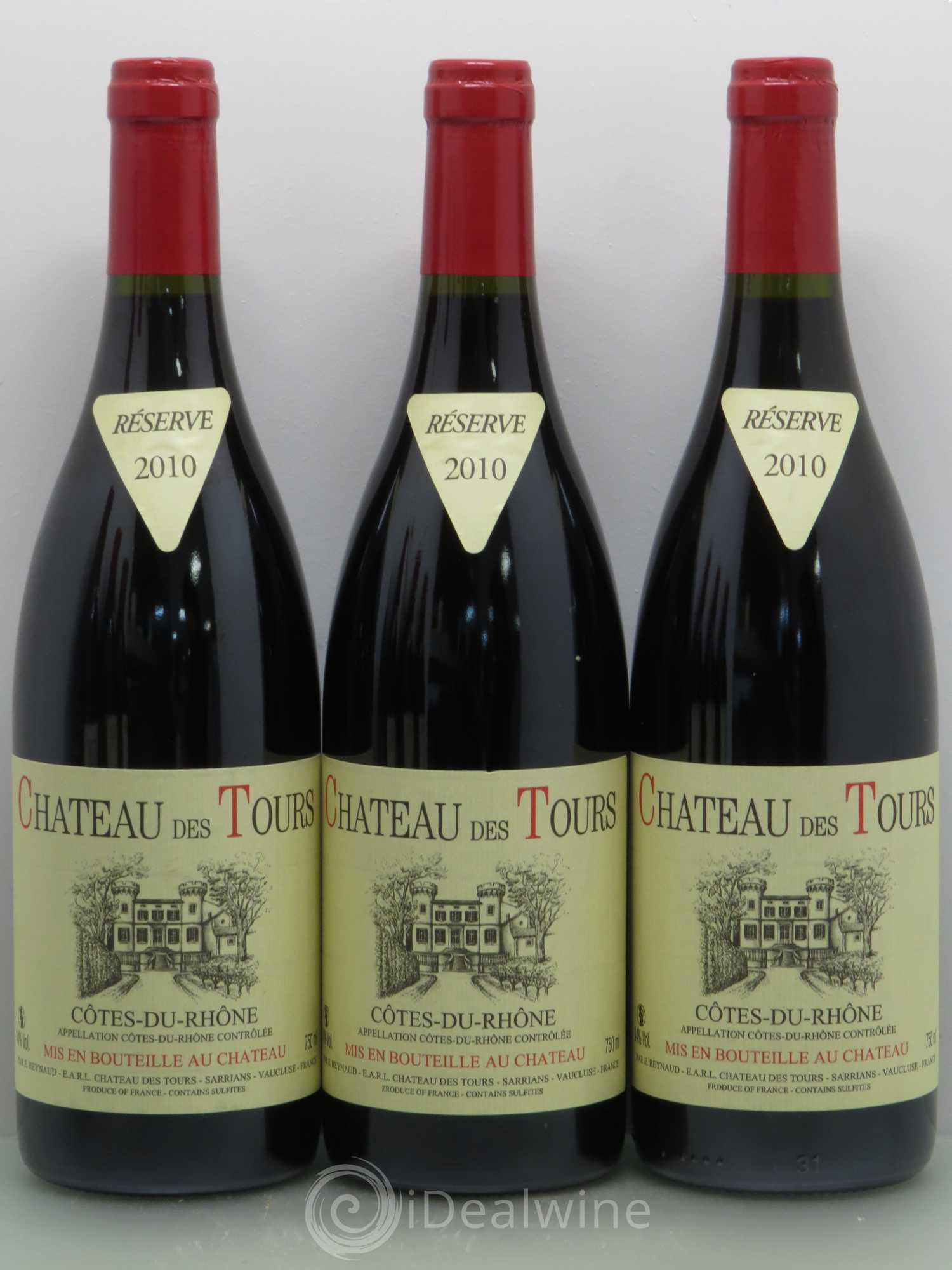 Côtes-du-Rhône Château des Tours Emmanuel Reynaud 2010 - Lot de 6 bouteilles - 1