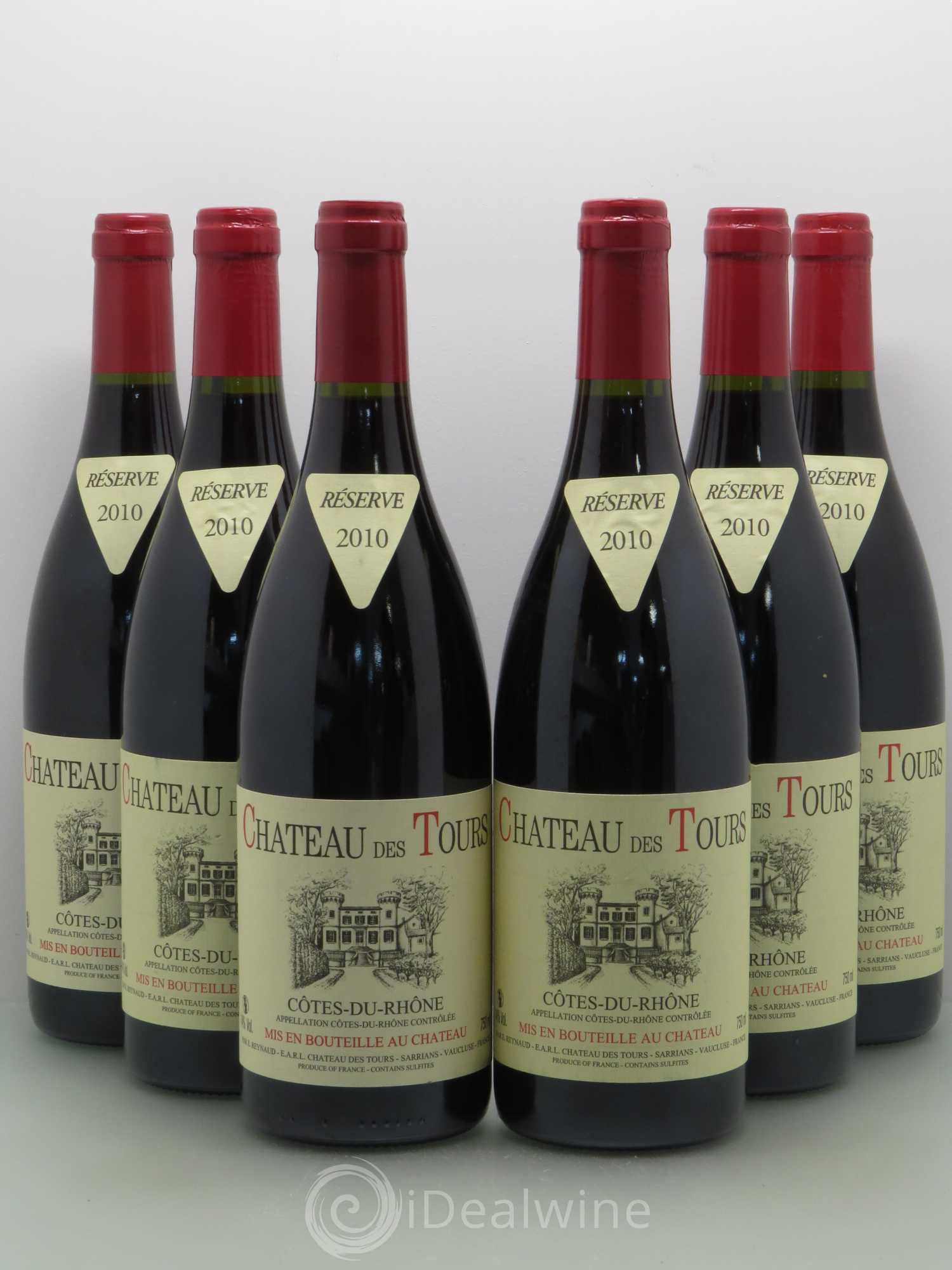 Côtes-du-Rhône Château des Tours Emmanuel Reynaud 2010 - Lot de 6 bouteilles - 0