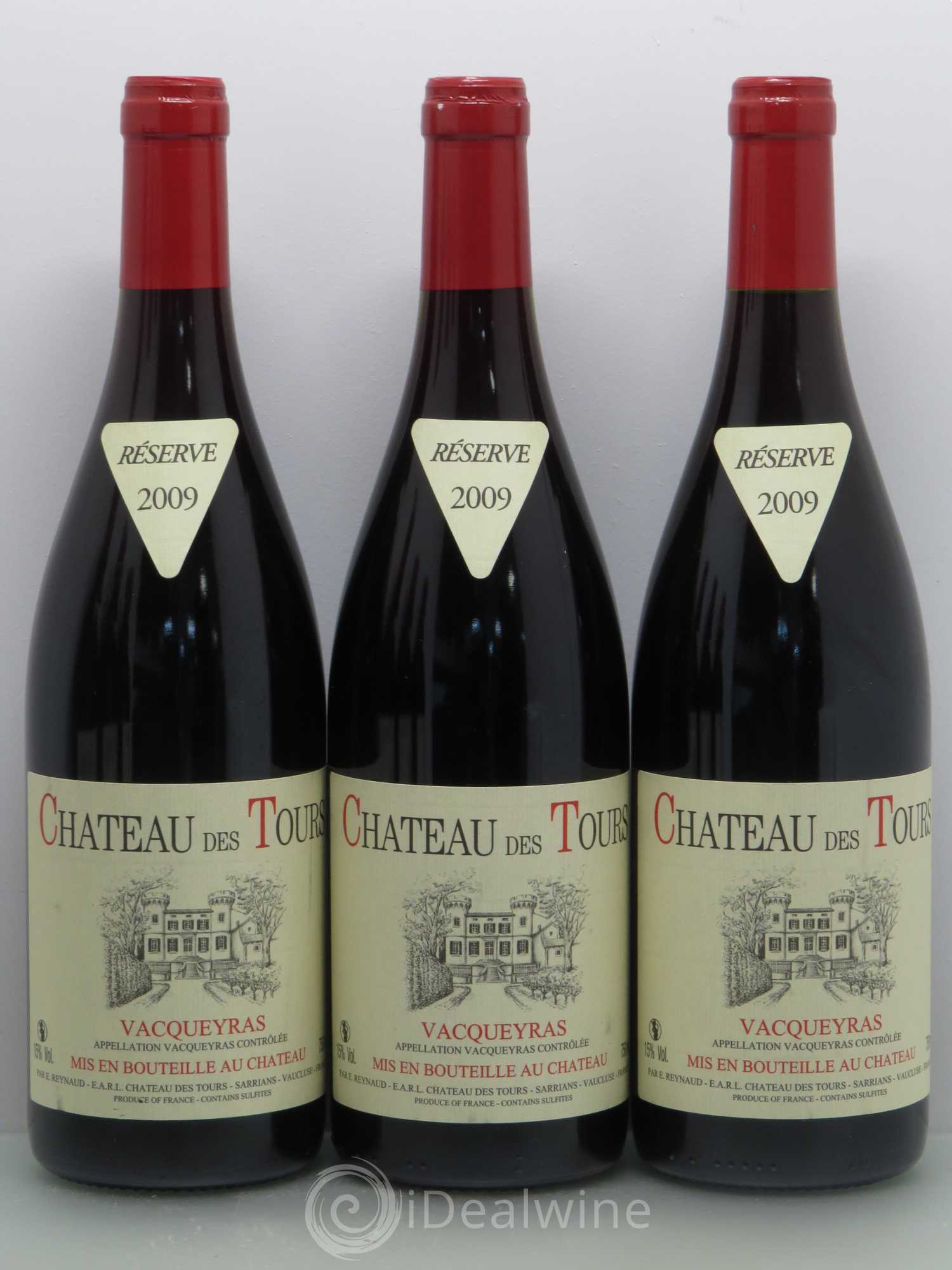 Vacqueyras Château des Tours Emmanuel Reynaud 2009 - Lot de 6 bouteilles - 1