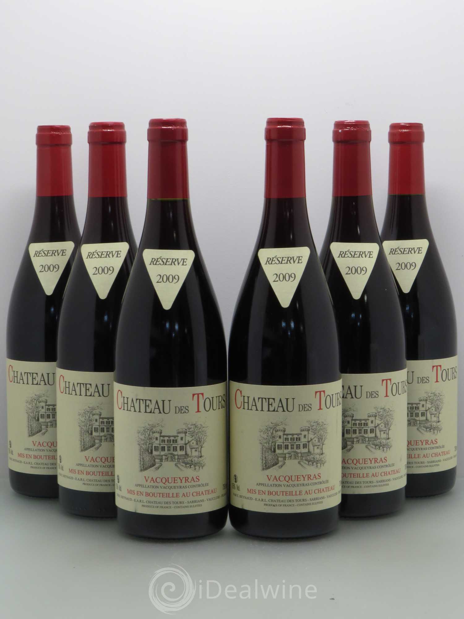 Vacqueyras Château des Tours Emmanuel Reynaud 2009 - Lot de 6 bouteilles - 0
