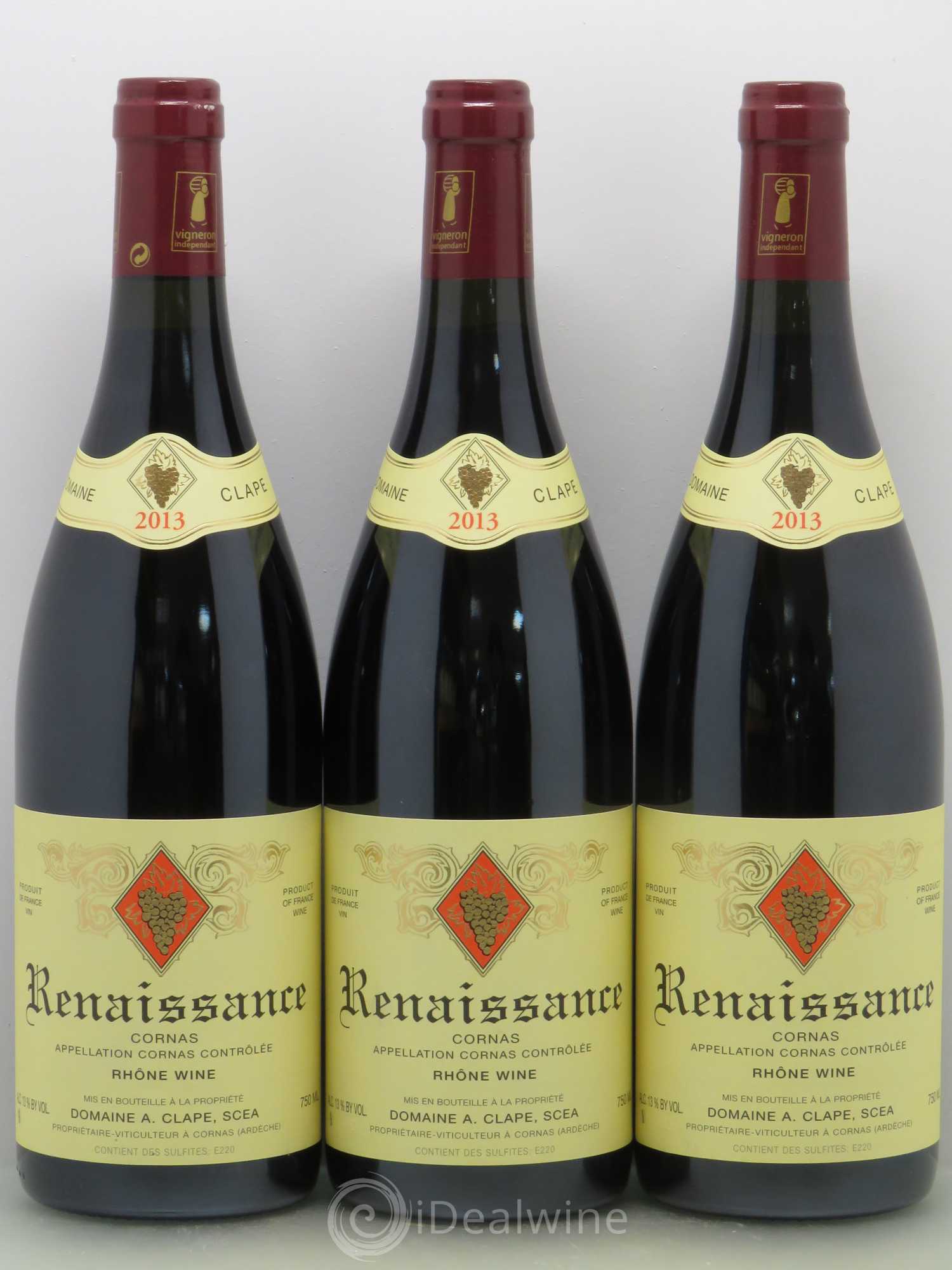 Cornas Renaissance Auguste Clape 2013 - Posten von 3 Flaschen - 0
