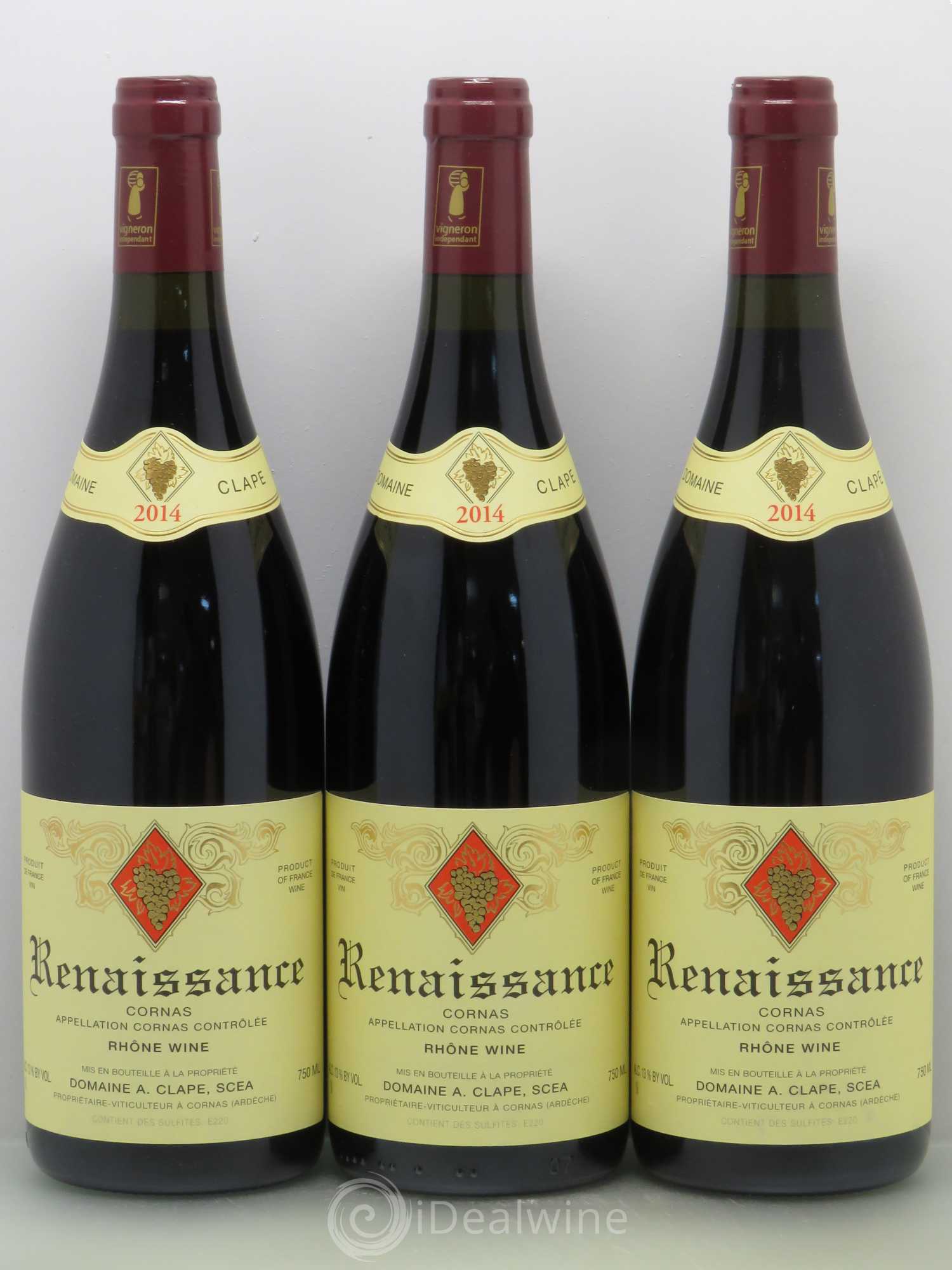 Cornas Renaissance Auguste Clape 2014 - Posten von 3 Flaschen - 0