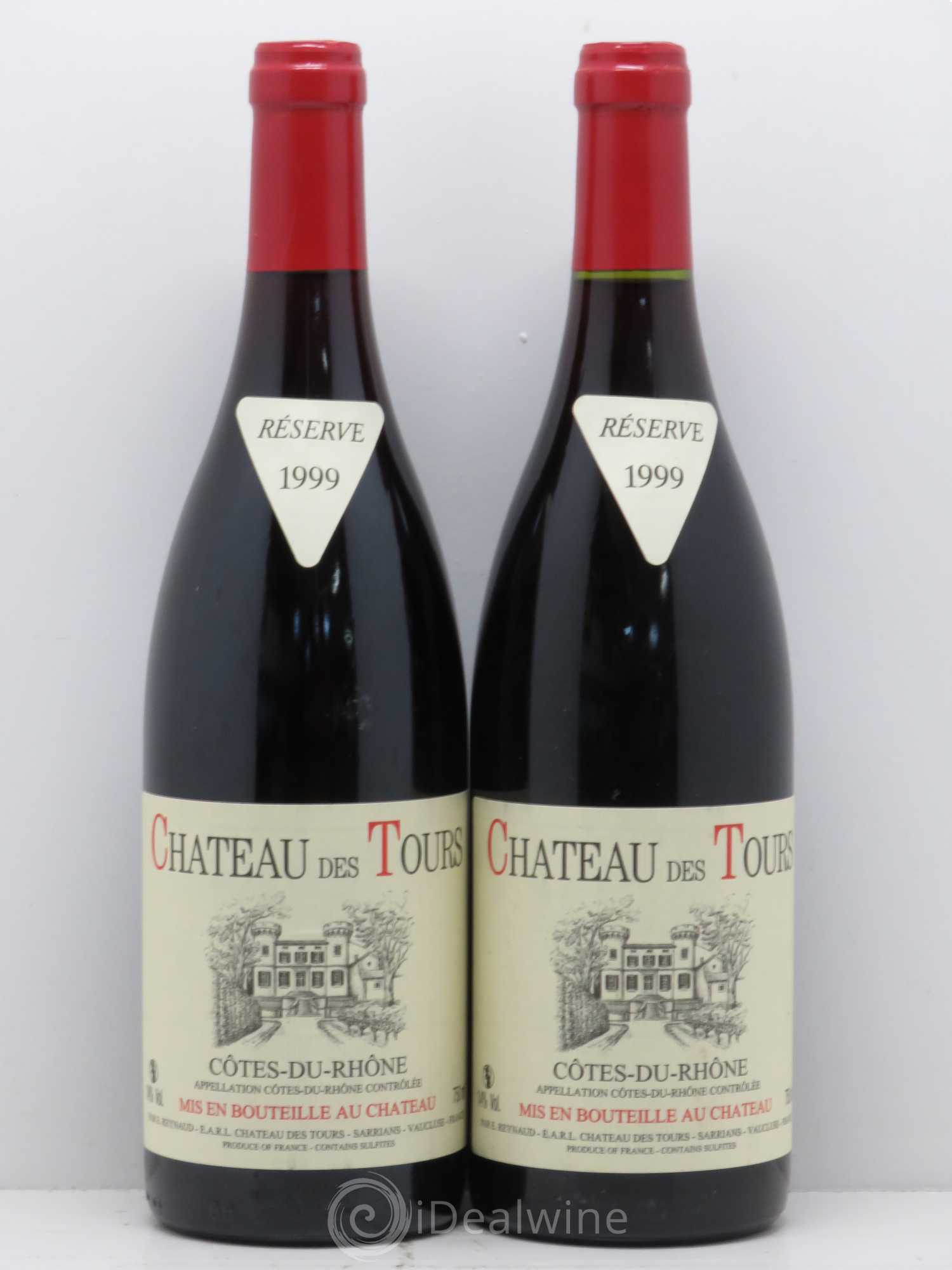 Côtes-du-Rhône Château des Tours Emmanuel Reynaud 1999 - Lot de 2 bouteilles - 0