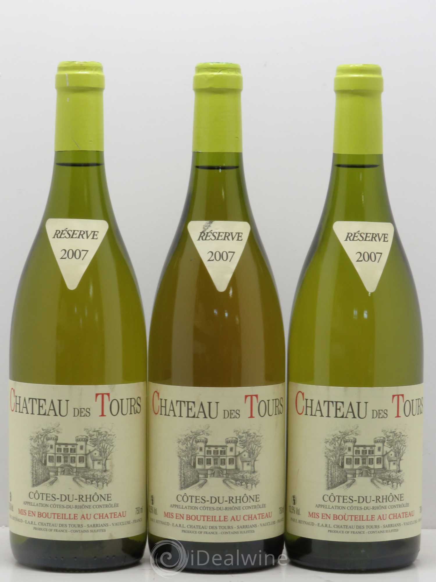 Côtes-du-Rhône Château des Tours Emmanuel Reynaud 2007 - Lot de 3 bouteilles - 0