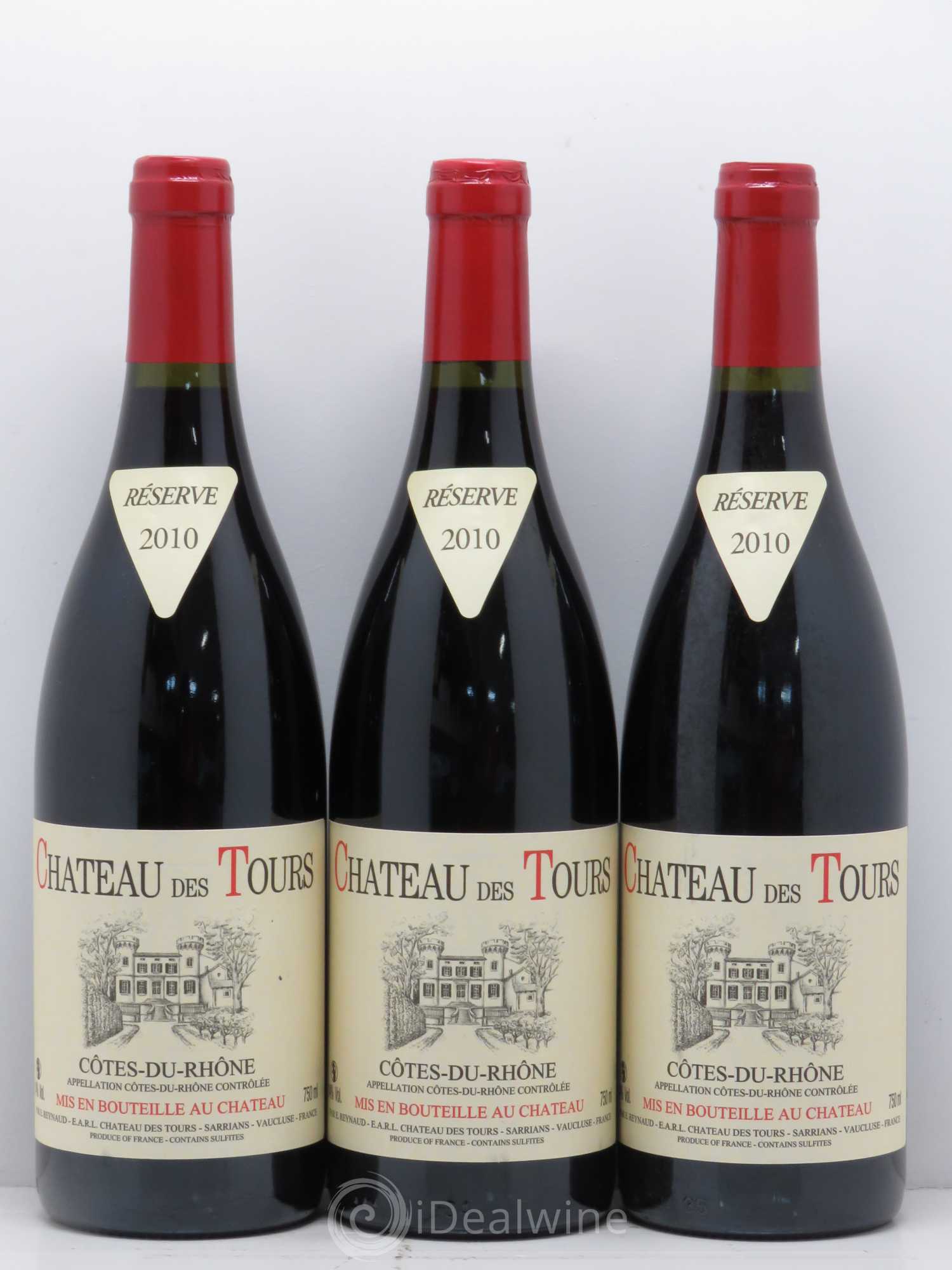 Côtes-du-Rhône Château des Tours Emmanuel Reynaud 2010 - Lot de 3 bouteilles - 0