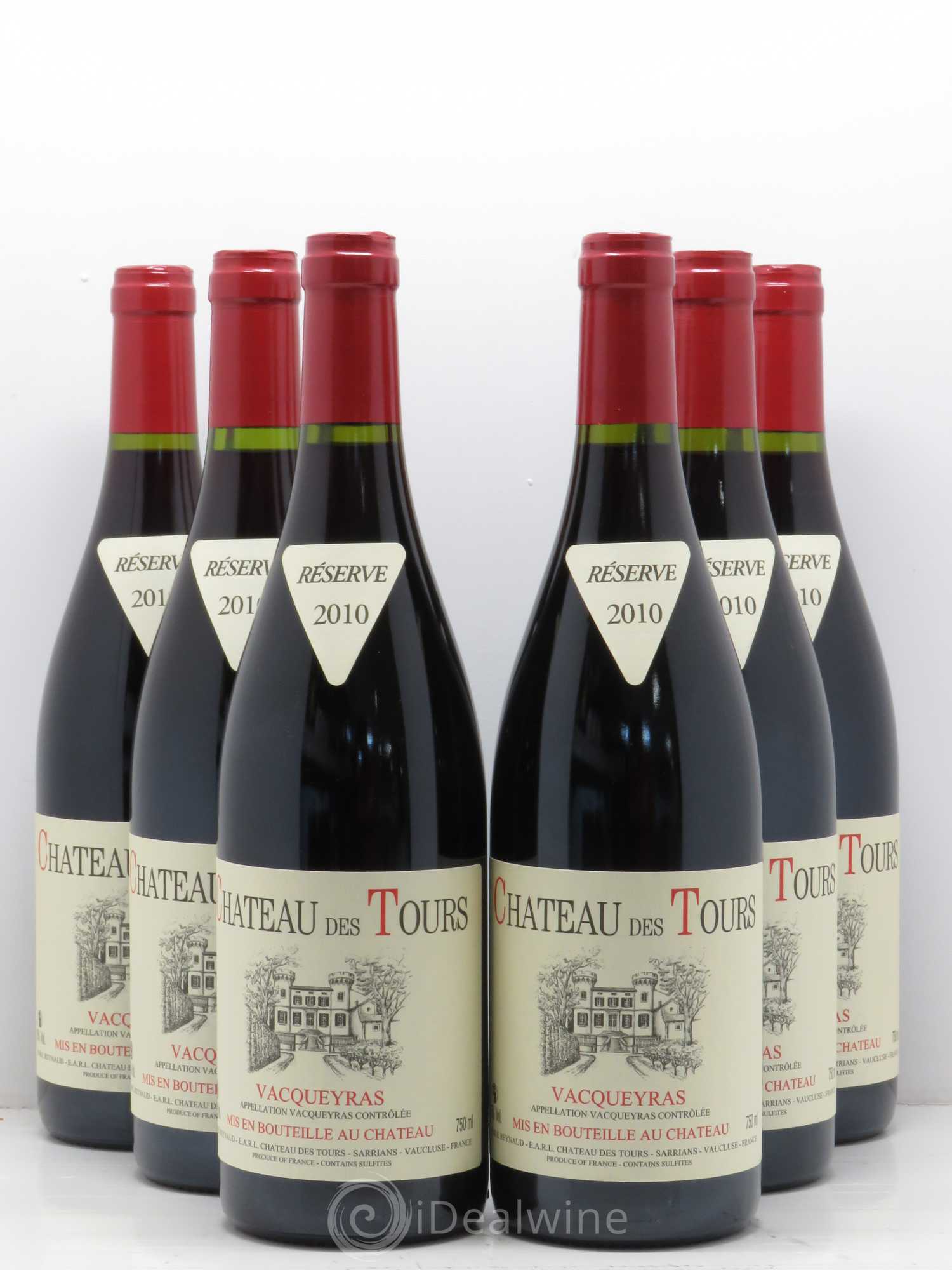 Vacqueyras Château des Tours Emmanuel Reynaud 2010 - Lot de 6 bouteilles - 0