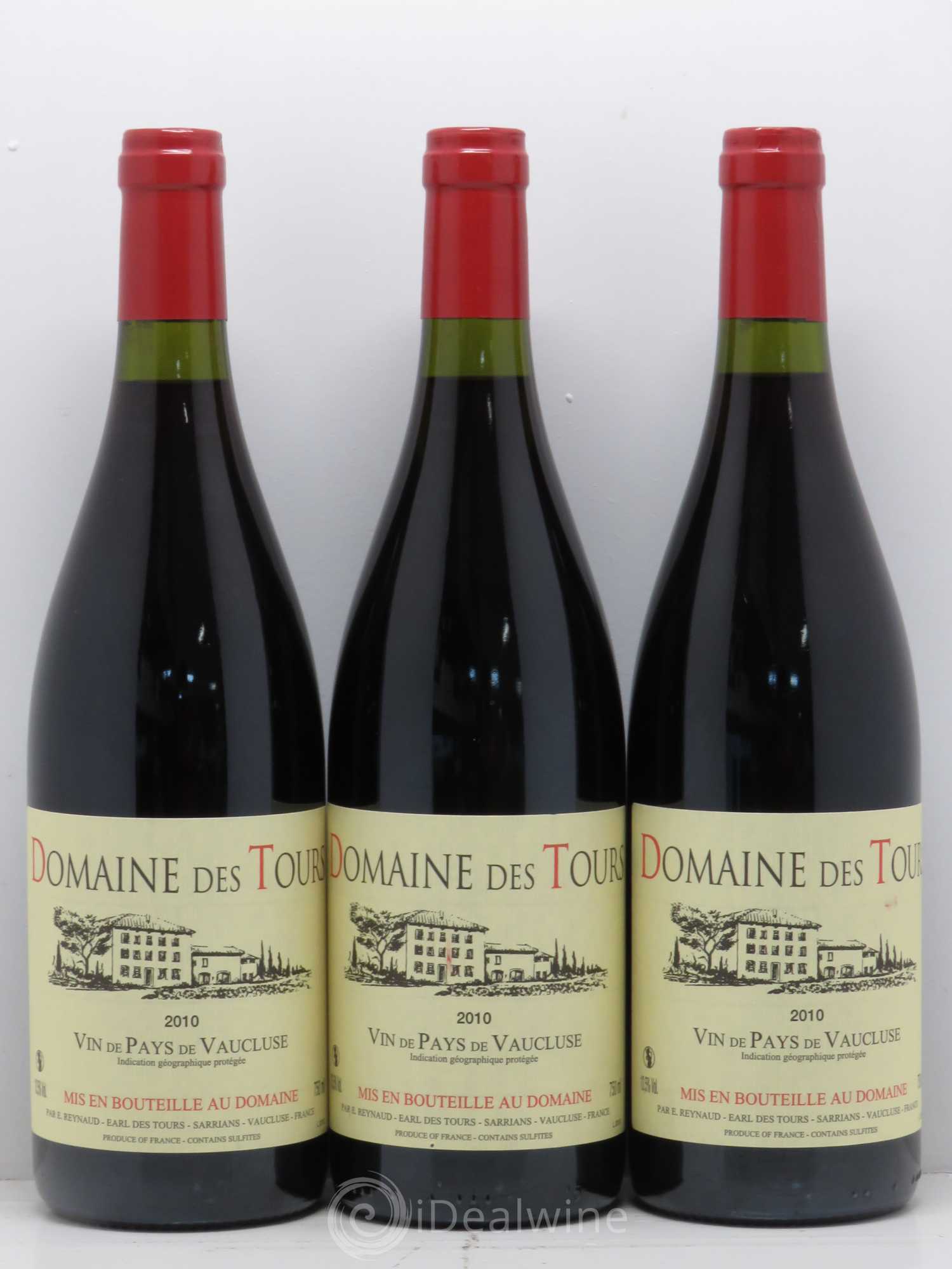 Vaucluse (Vin de Pays de Vaucluse) Domaine des Tours Emmanuel Reynaud 2010 - Lot de 3 bouteilles - 0