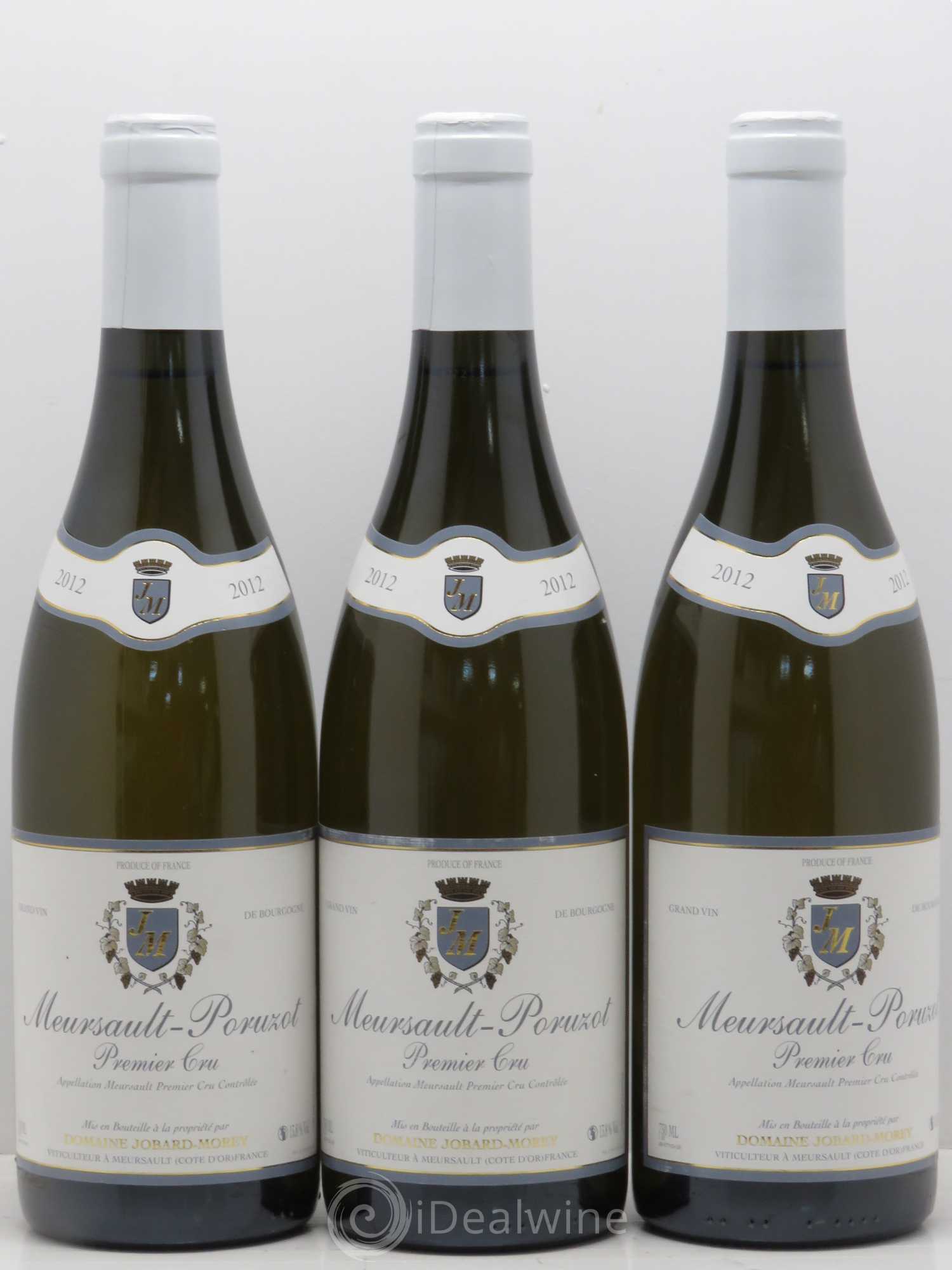 Meursault 1er Cru Poruzot - Jobard Morey 2012 - Posten von 3 Flaschen - 0