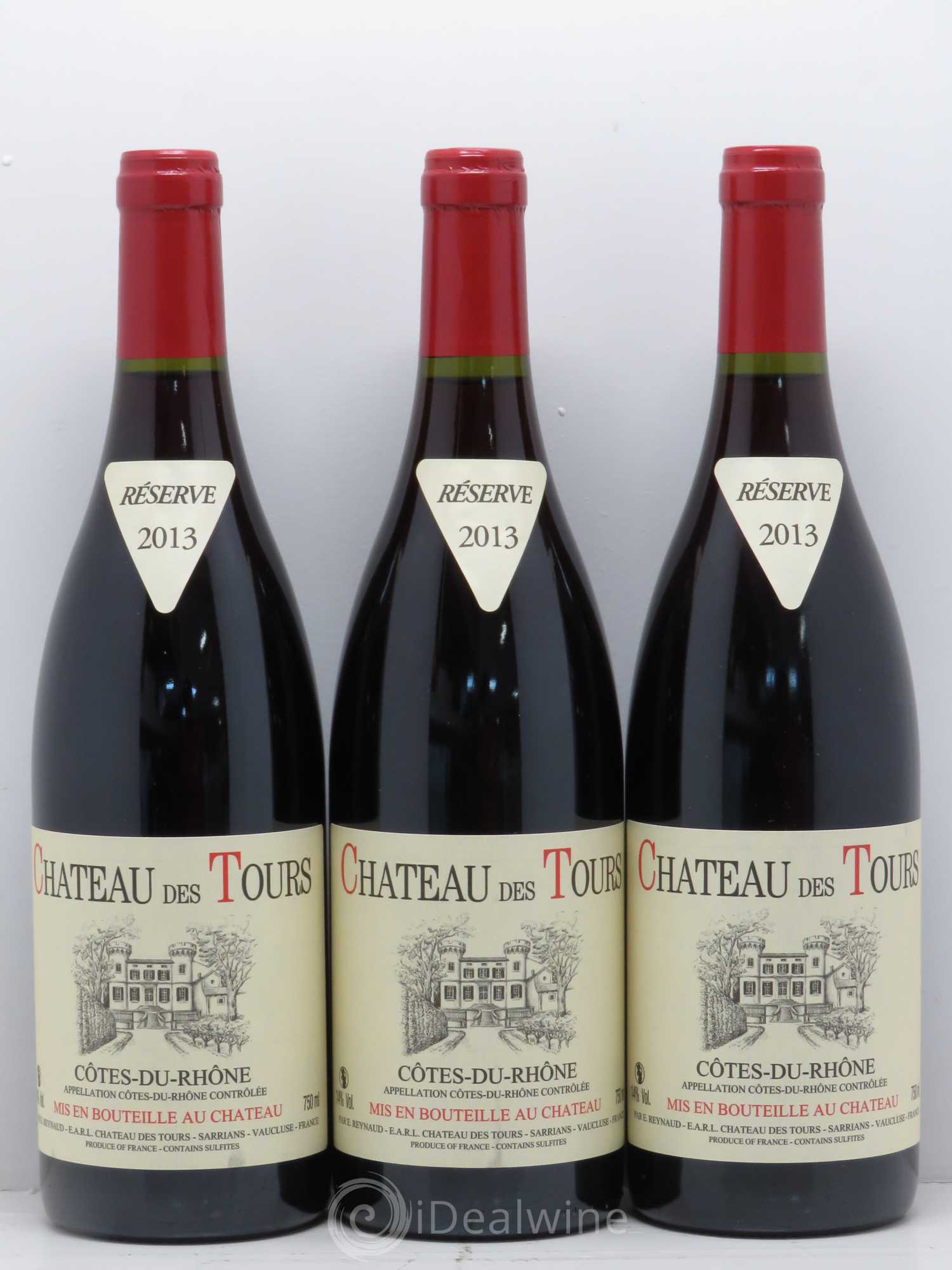 Côtes-du-Rhône Château des Tours Emmanuel Reynaud 2013 - Lot de 3 bouteilles - 0