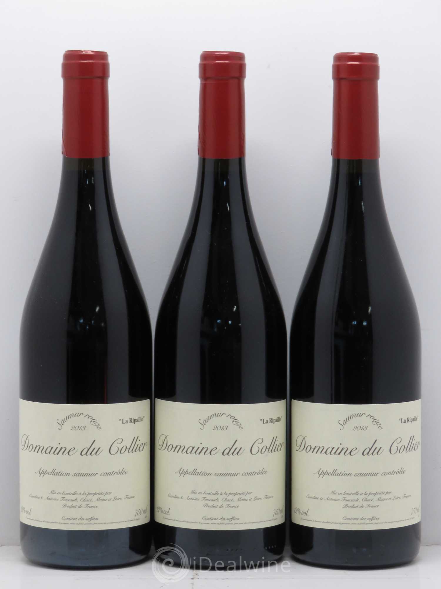 Saumur La Ripaille Domaine du Collier 2013 - Lot de 3 bouteilles - 0