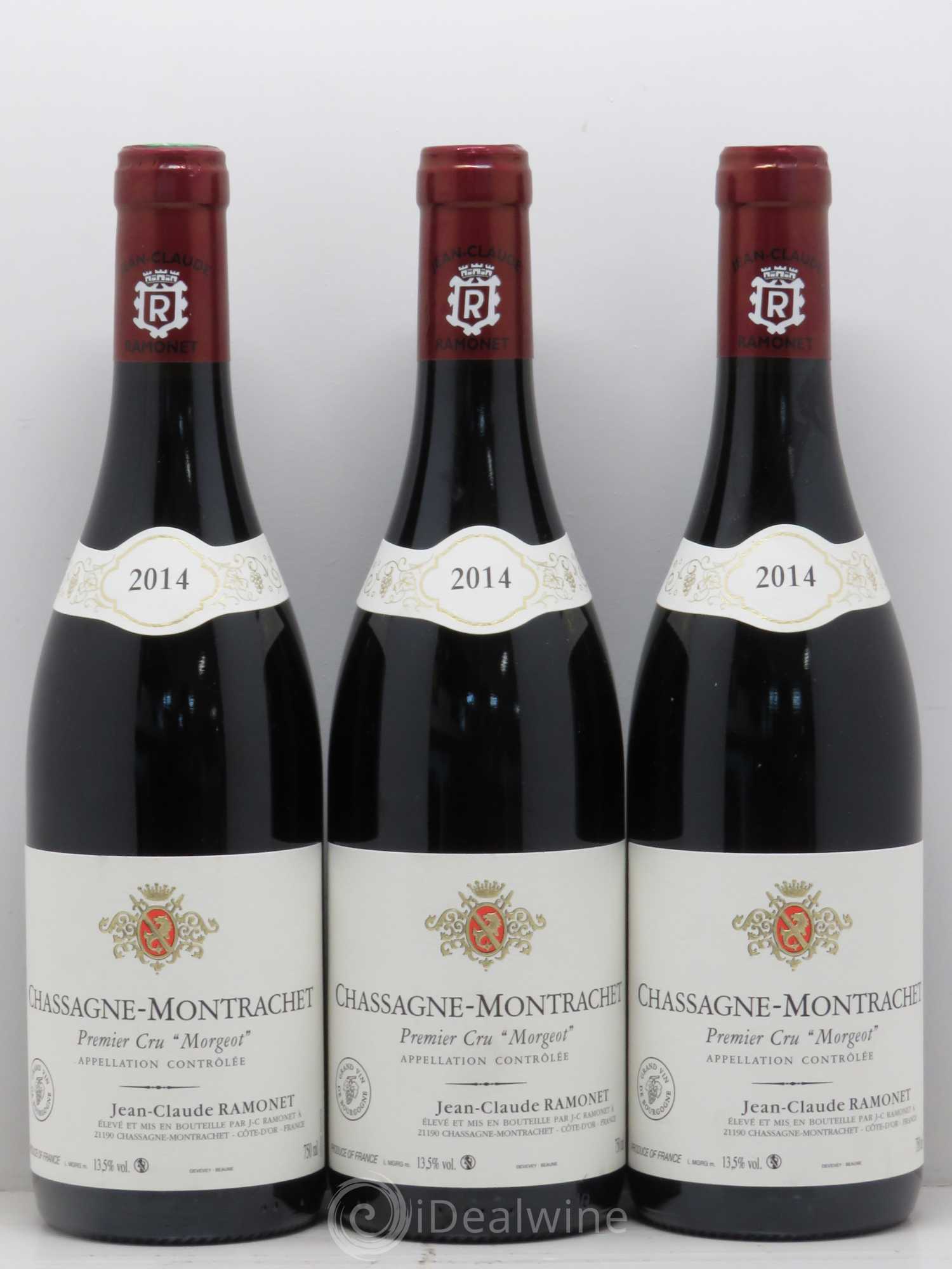 Chassagne-Montrachet 1er Cru Morgeot - Domaine Ramonet 2014 - Lot de 3 bouteilles - 0