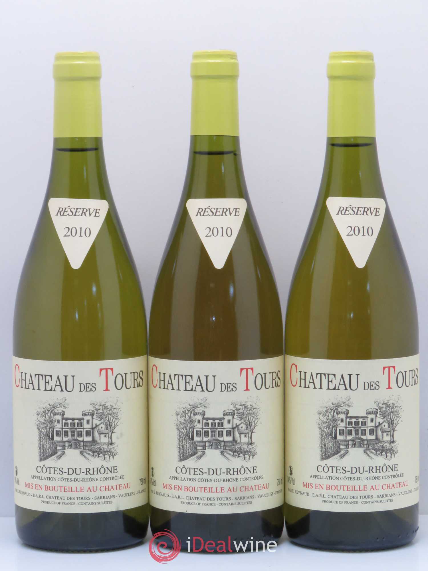Côtes-du-Rhône Château des Tours Emmanuel Reynaud 2010 - Lot de 3 bouteilles - 0