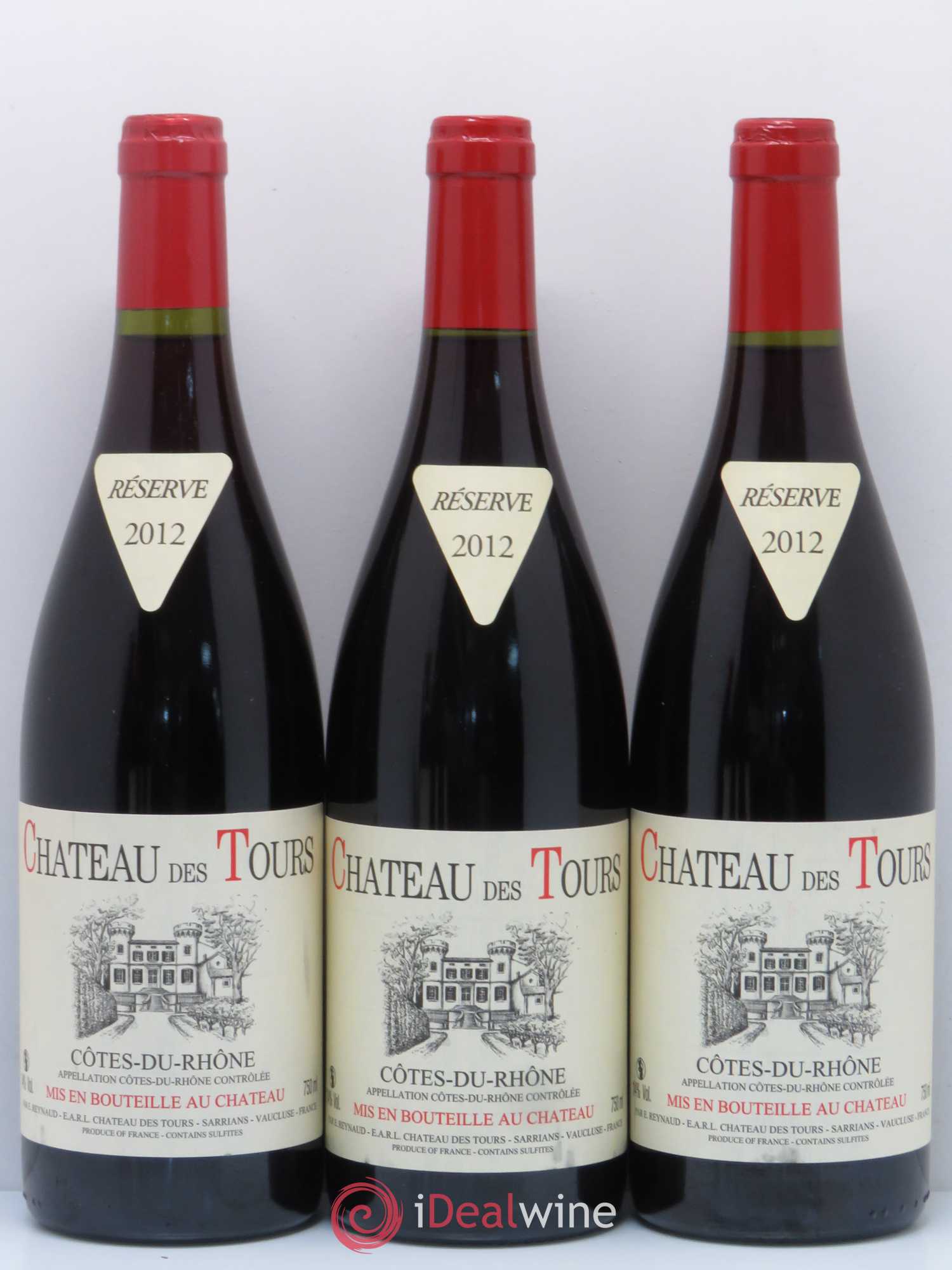 Côtes-du-Rhône Château des Tours Emmanuel Reynaud 2012 - Lot de 12 bouteilles - 1