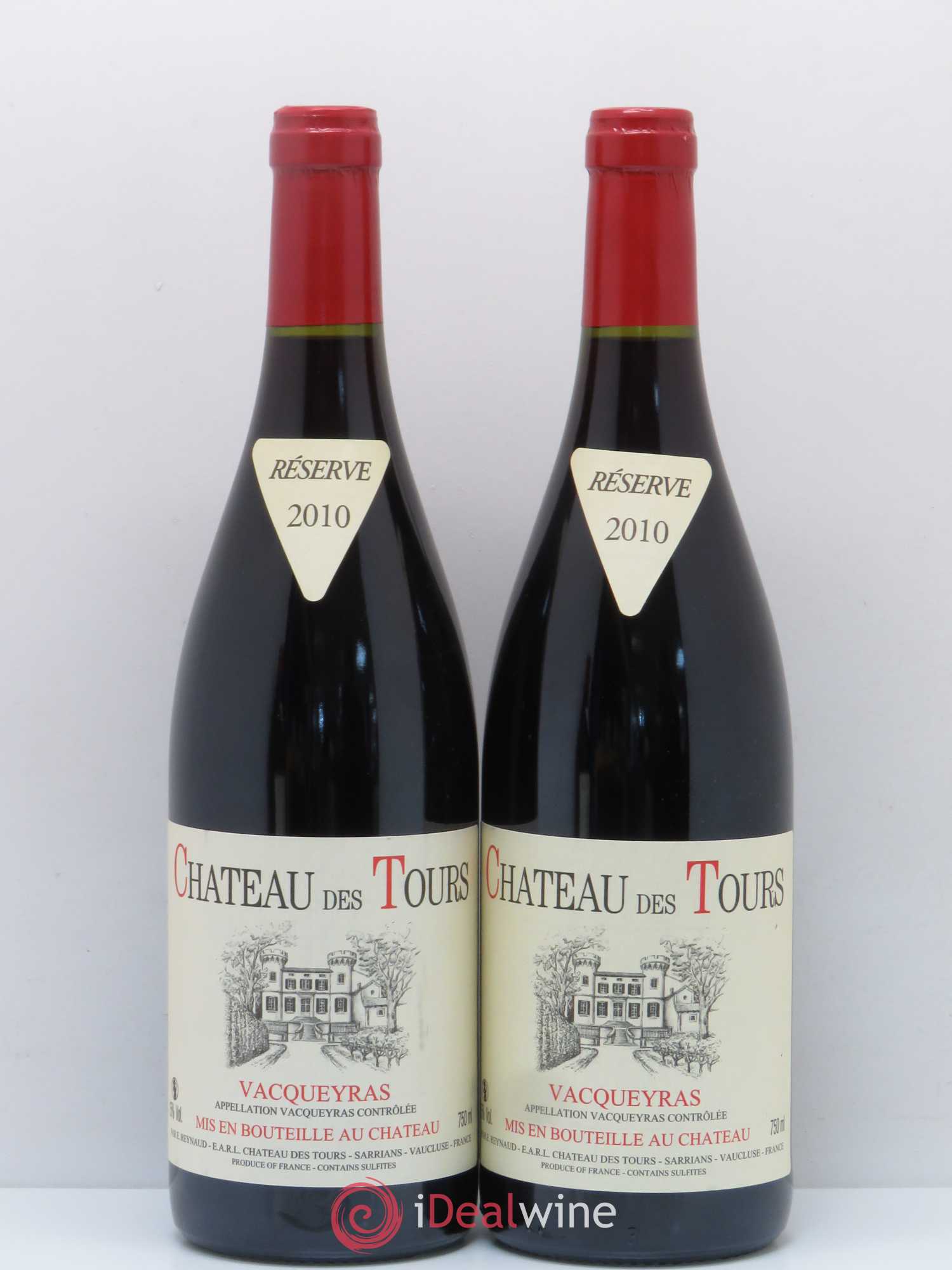 Vacqueyras Château des Tours Emmanuel Reynaud 2010 - Lot de 2 bouteilles - 0