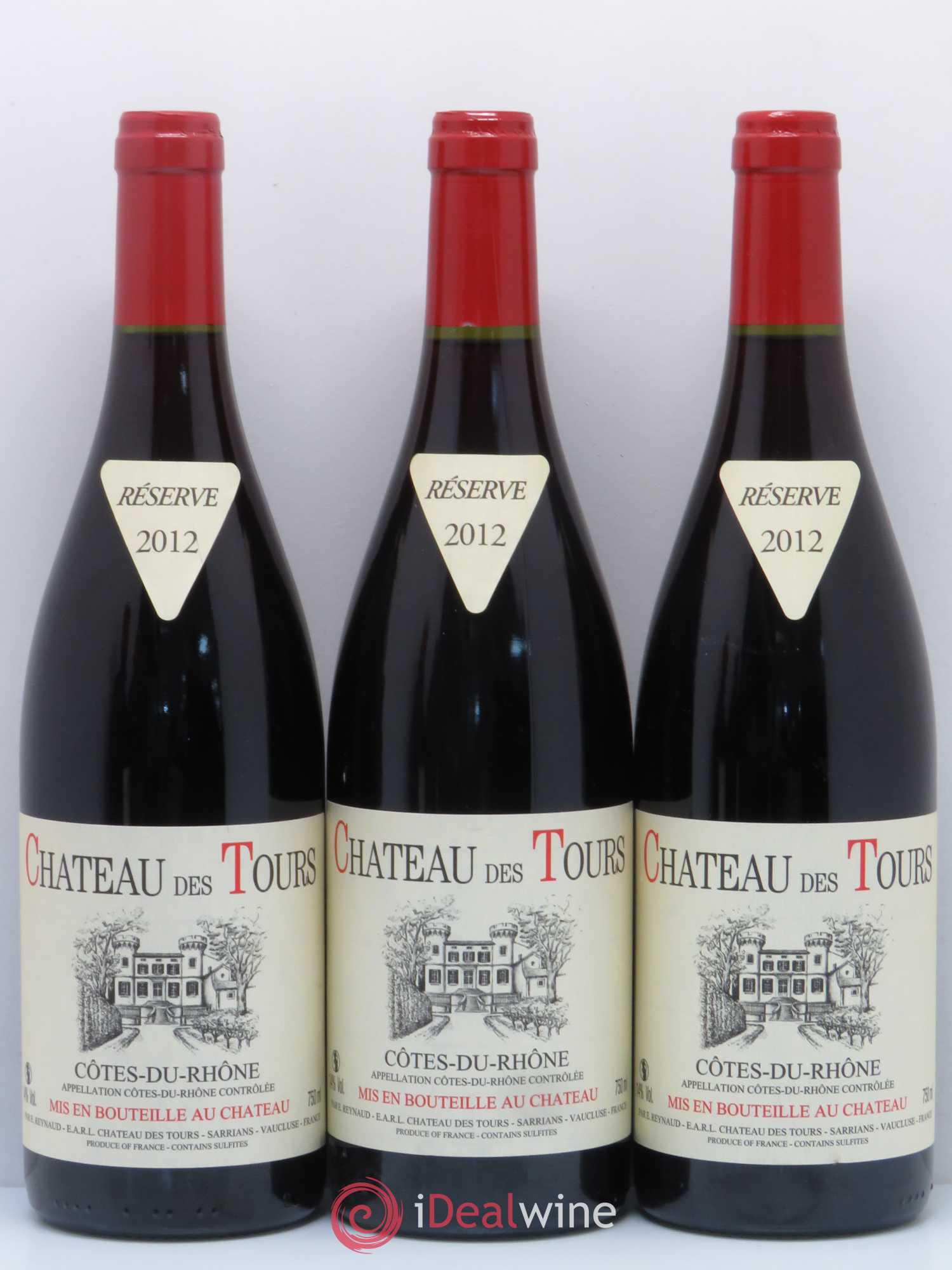 Côtes-du-Rhône Château des Tours Emmanuel Reynaud 2012 - Lot de 6 bouteilles - 1