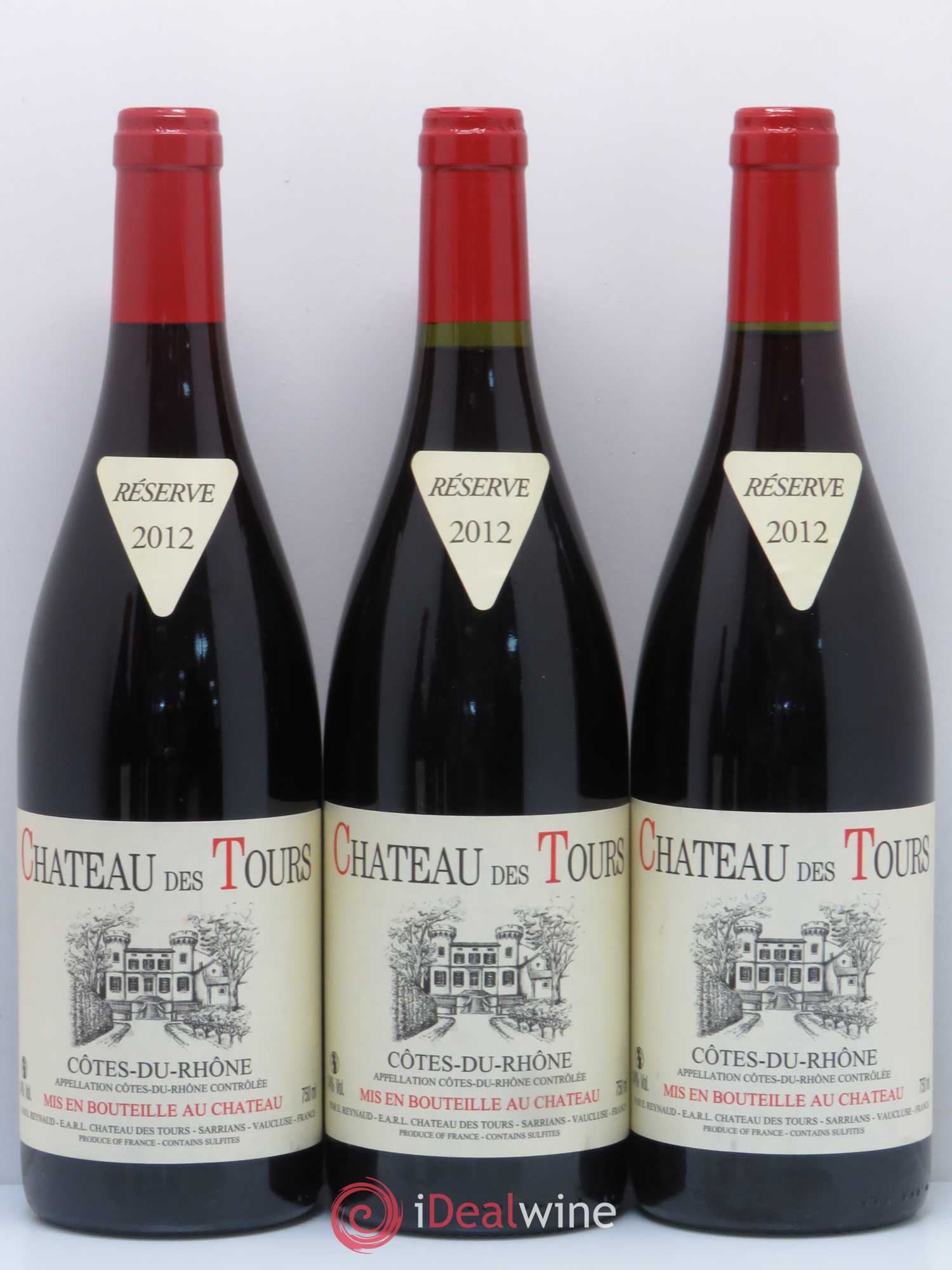 Côtes-du-Rhône Château des Tours Emmanuel Reynaud 2012 - Lot de 6 bouteilles - 1