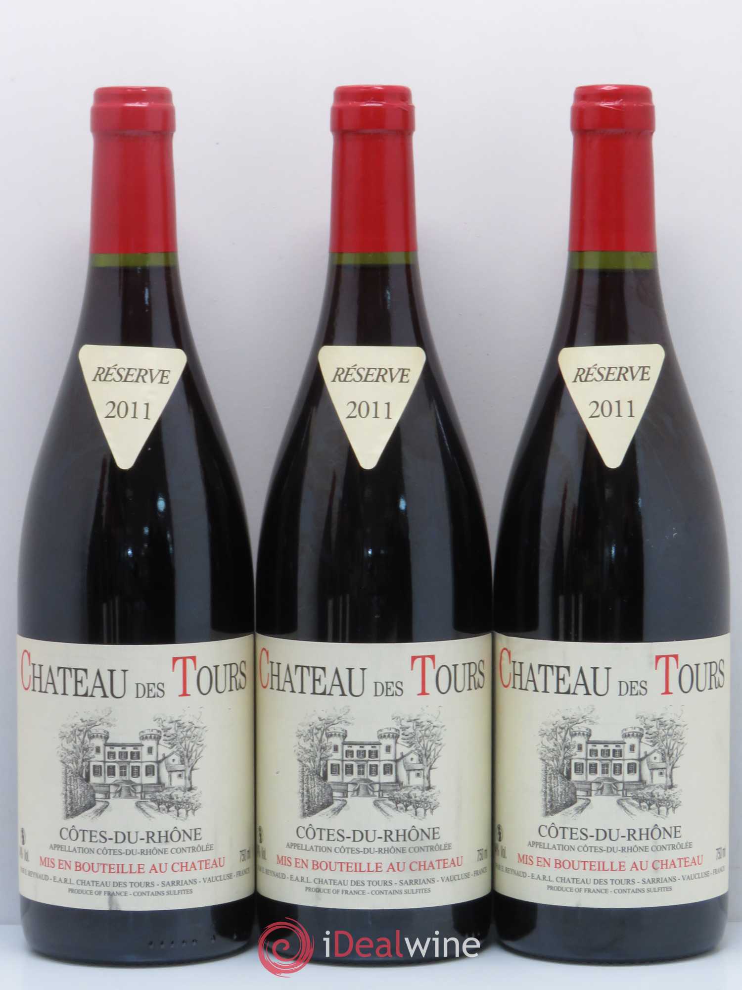 Côtes-du-Rhône Château des Tours Emmanuel Reynaud 2011 - Lot de 6 bouteilles - 1