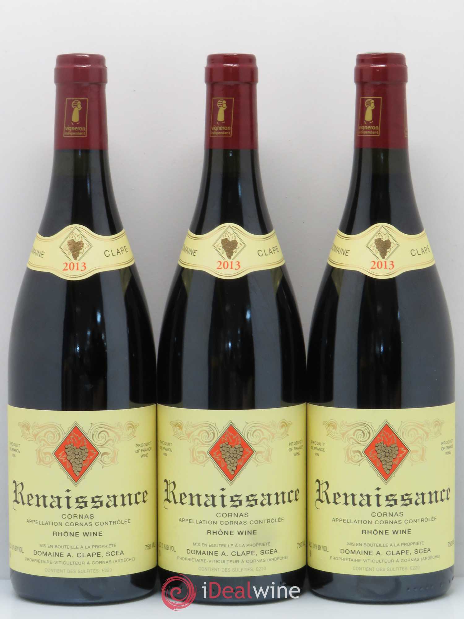 Cornas Renaissance Auguste Clape 2013 - Posten von 3 Flaschen - 0