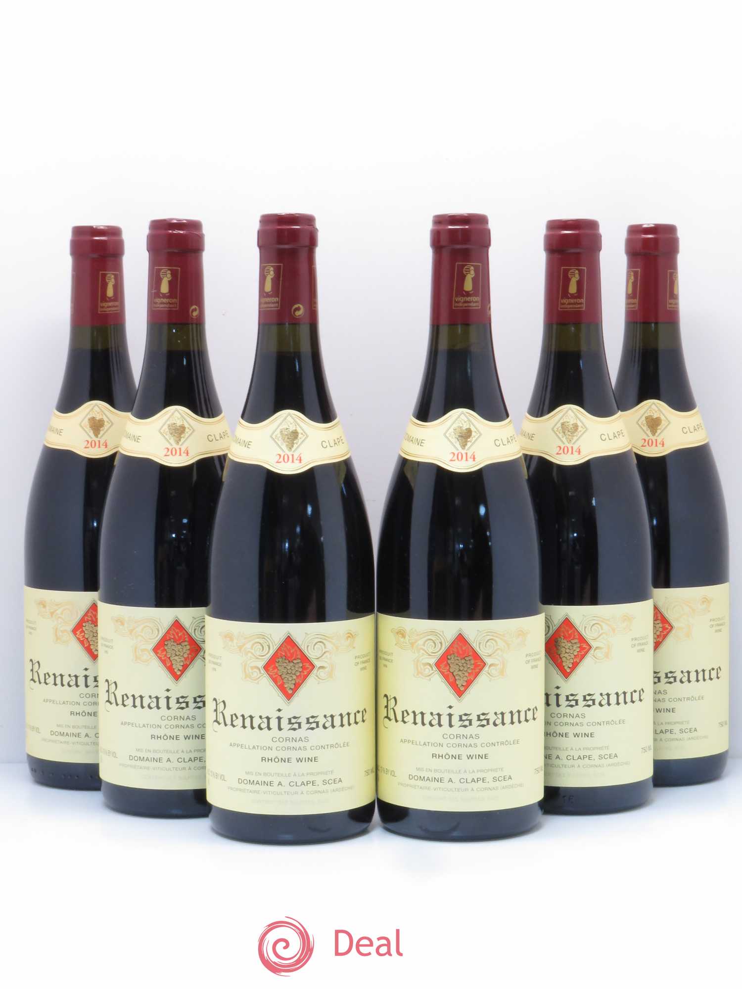 Cornas Renaissance Auguste Clape 2014 - Posten von 6 Flaschen - 0