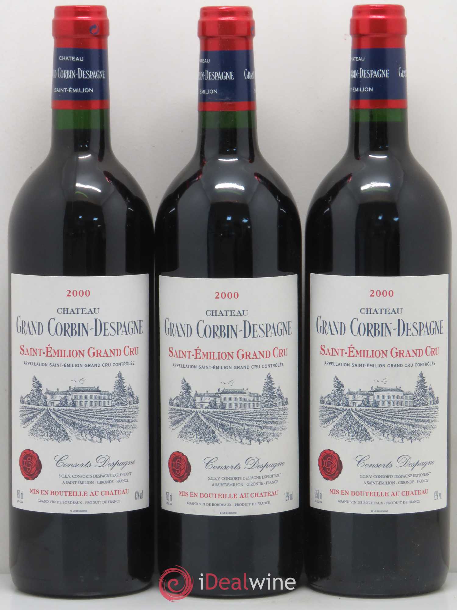 Château Grand Corbin Despagne Grand Cru Classé 2000 - Lot de 12 bouteilles - 2
