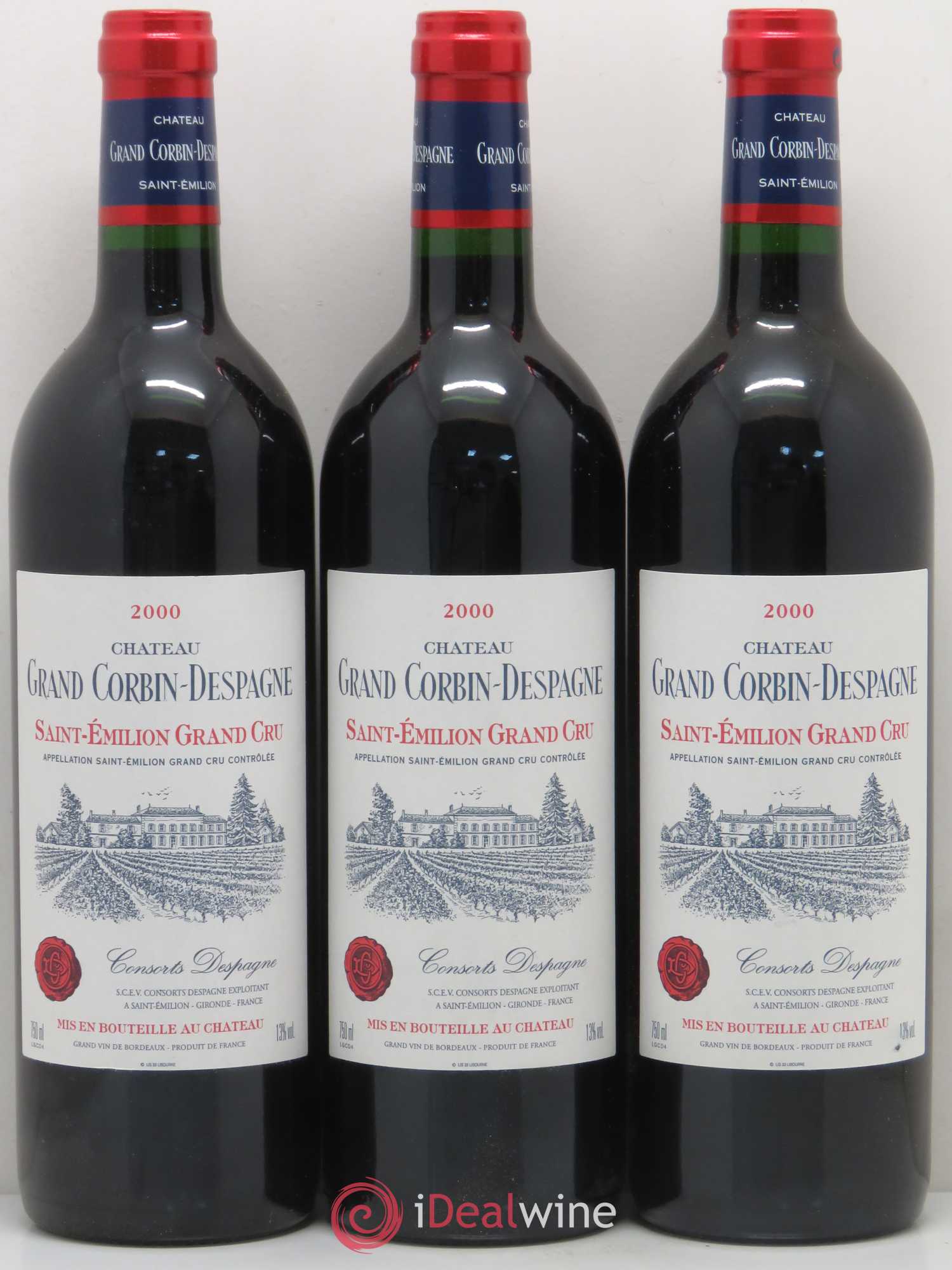 Château Grand Corbin Despagne Grand Cru Classé 2000 - Lot de 12 bouteilles - 3