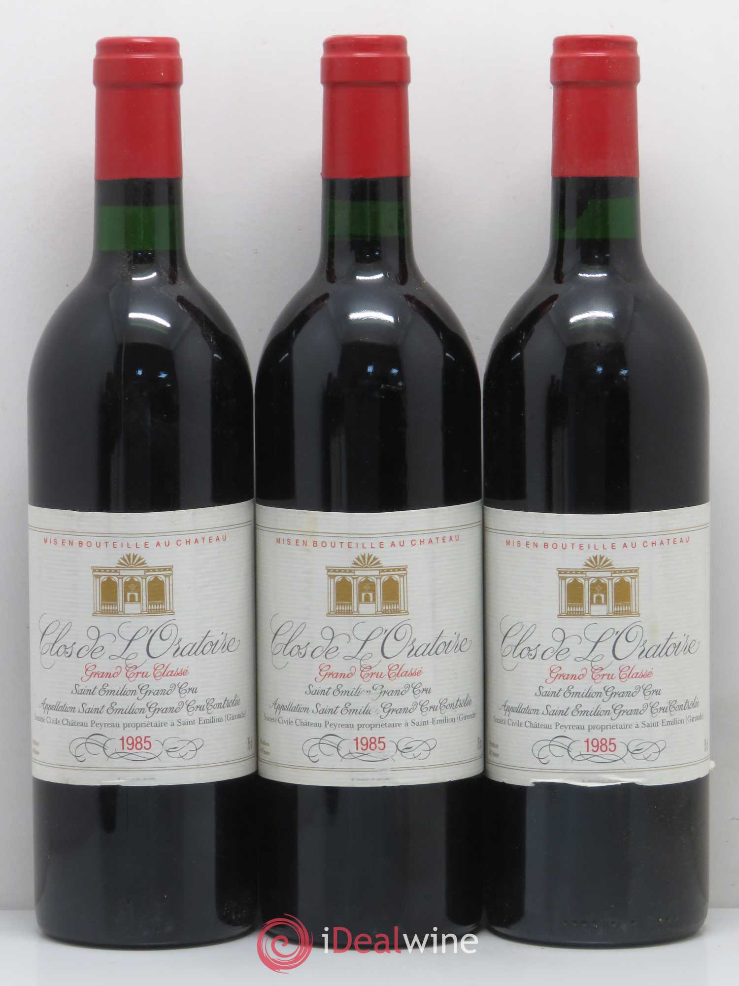 Clos de l'Oratoire Grand Cru Classé 1985 - Lot de 12 bouteilles - 1