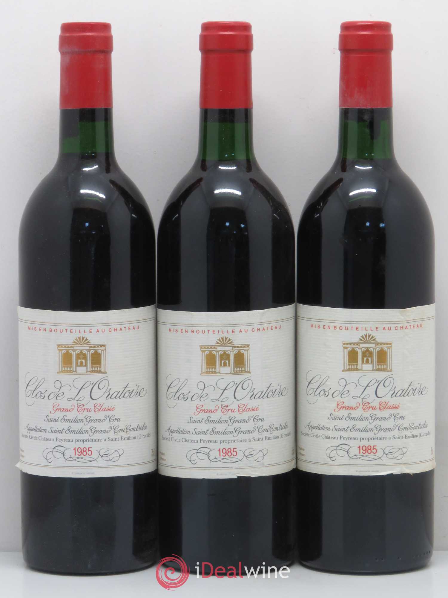 Clos de l'Oratoire Grand Cru Classé 1985 - Lot de 12 bouteilles - 3