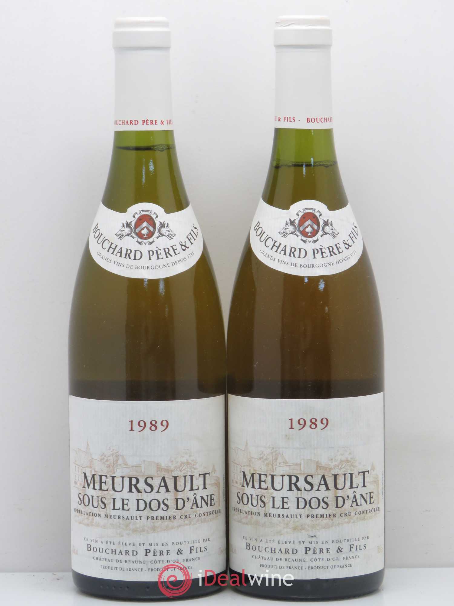 Meursault 1er Cru Sous le Dos d'âne Bouchard Pere & Fils 1989 - Posten von 2 Flaschen - 0