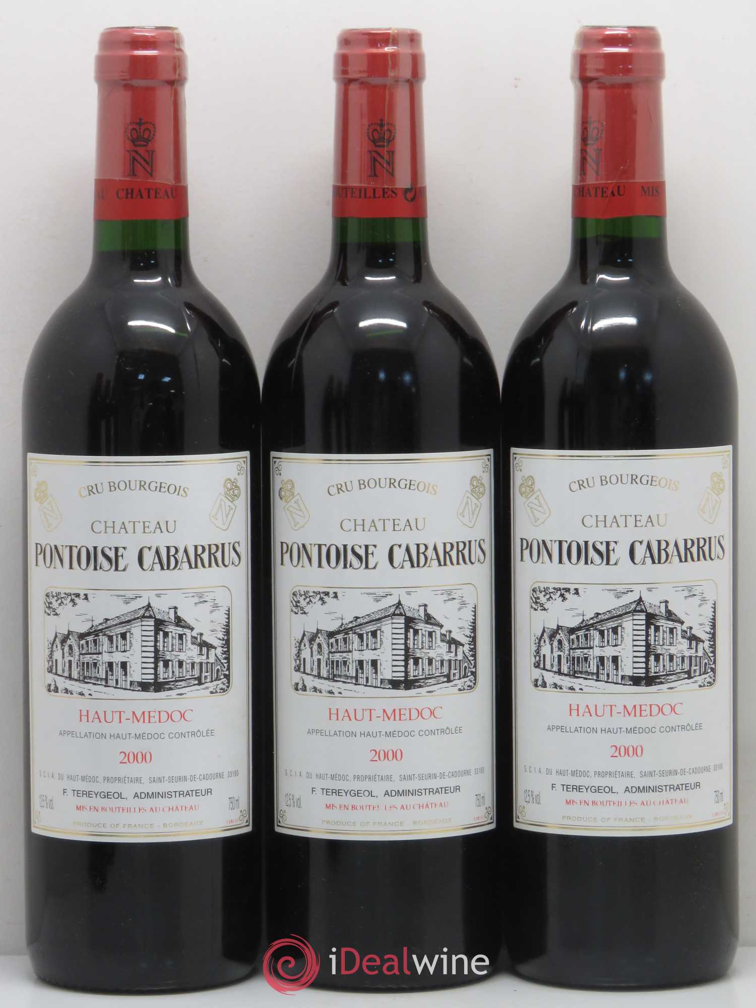 Château Pontoise Cabarrus Cru Bourgeois 2000 - Lot de 12 bouteilles - 1