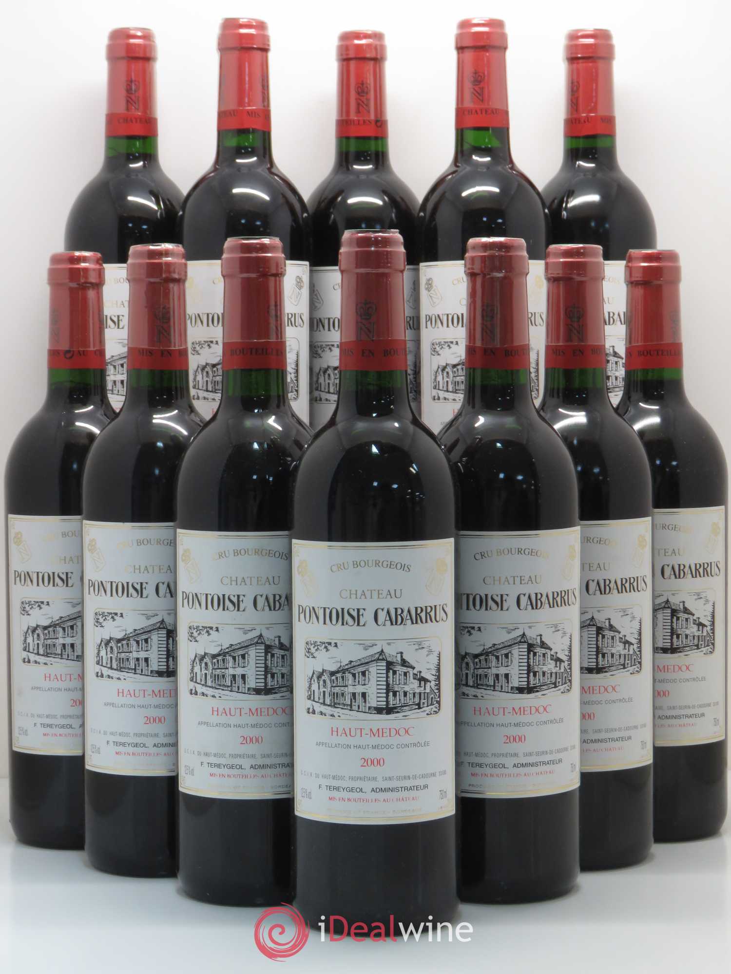 Château Pontoise Cabarrus Cru Bourgeois 2000 - Lot de 12 bouteilles - 0