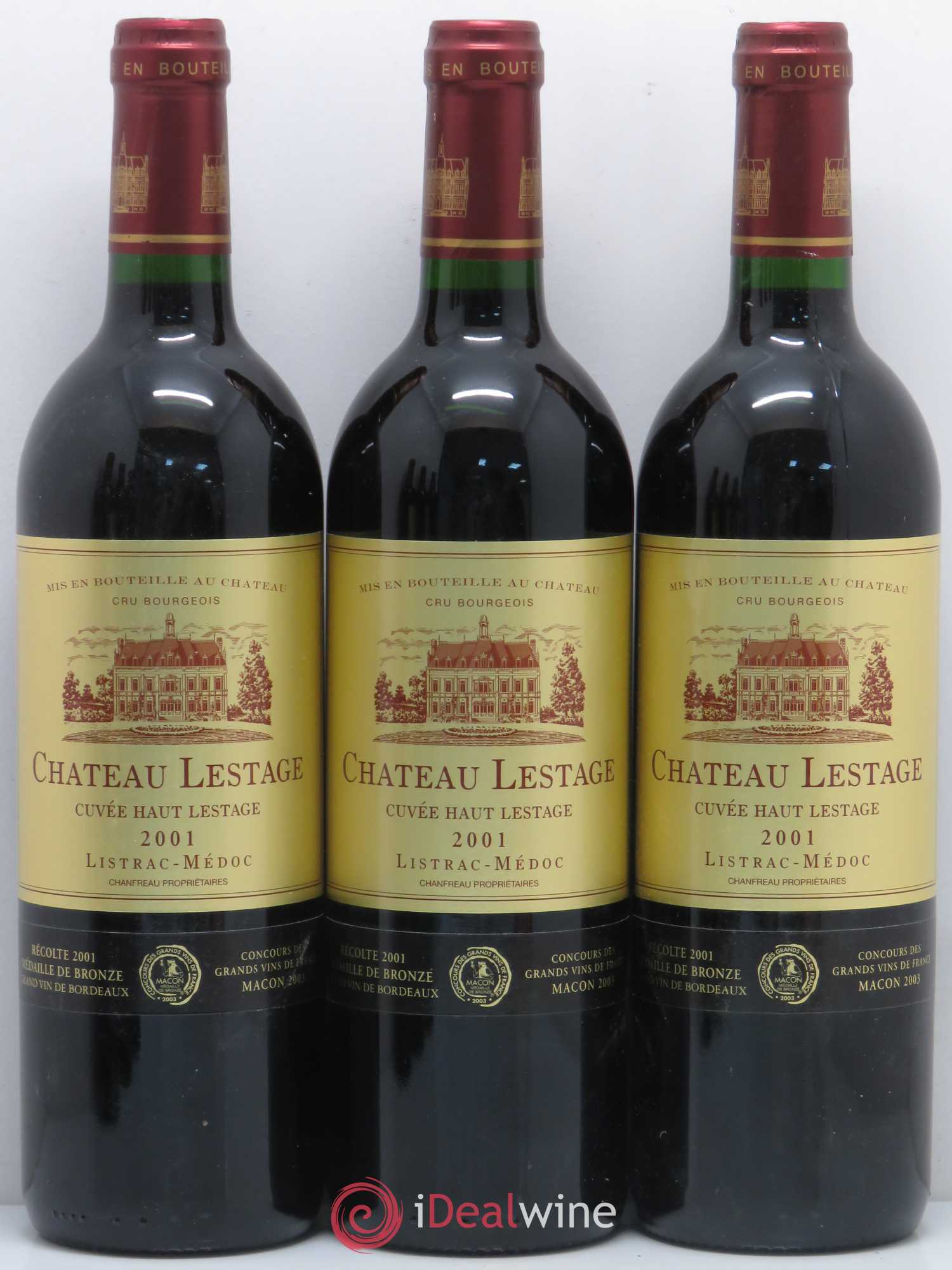 Château Lestage Cru Bourgeois Cuvée Haut Lestage (no reserve) 2001 - Lot of 12 bottles - 1