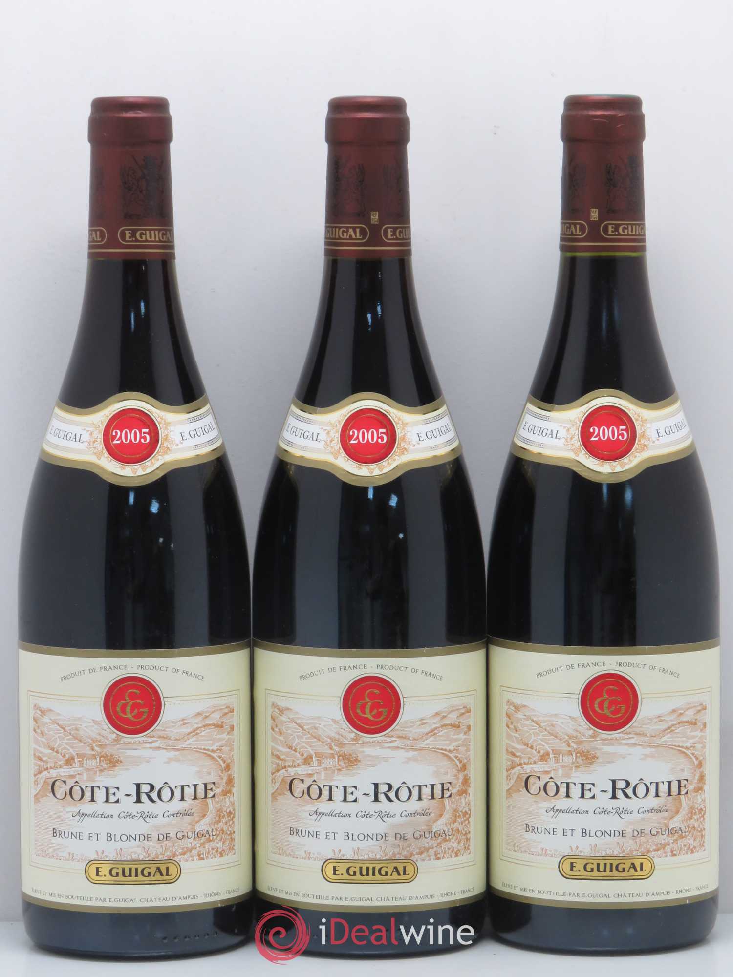 Côte-Rôtie Côtes Brune et Blonde Guigal 2005 - Lot de 3 bouteilles - 0