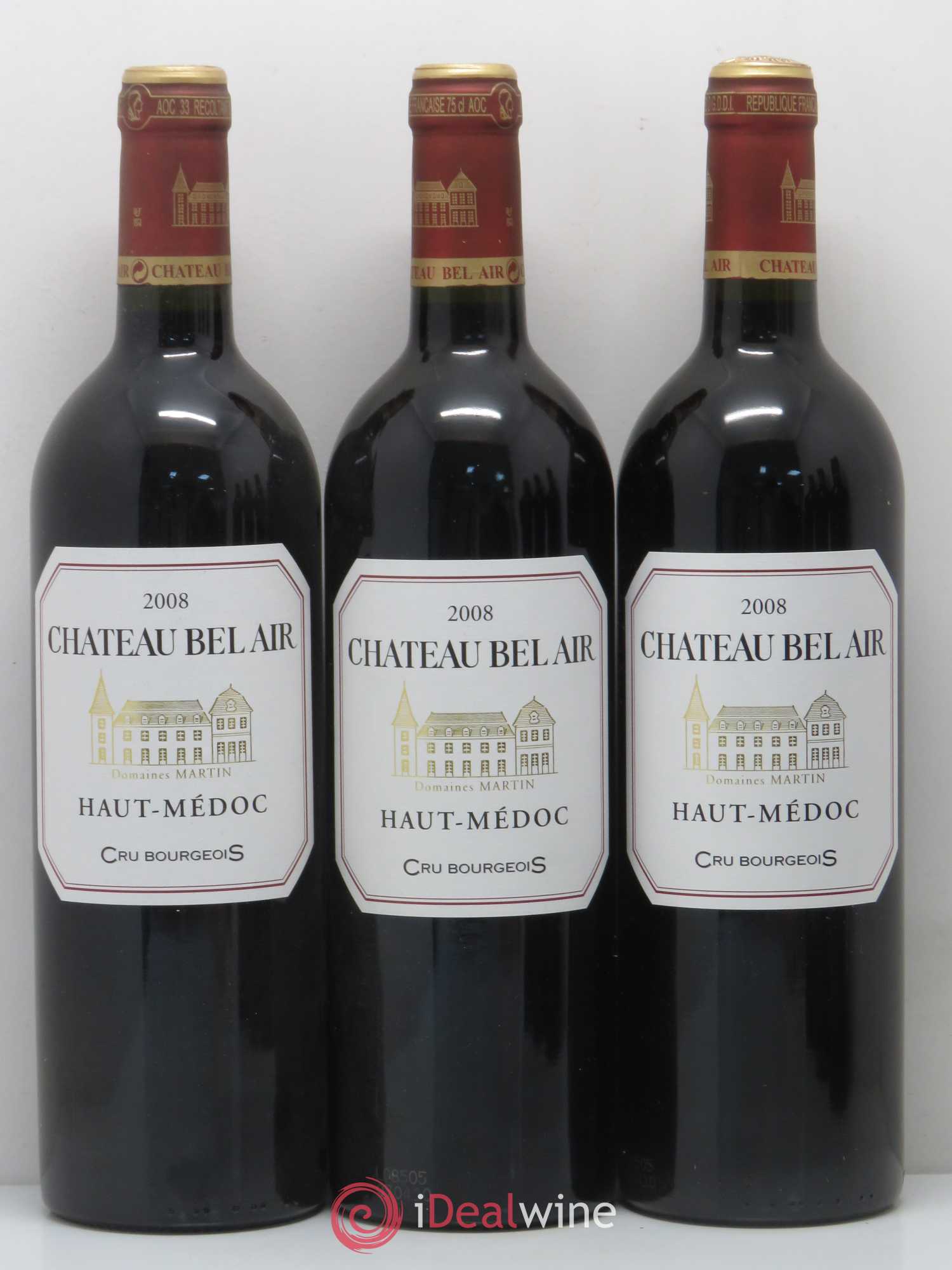 Château Bel Air 2008 - Lot of 6 bottles - 1