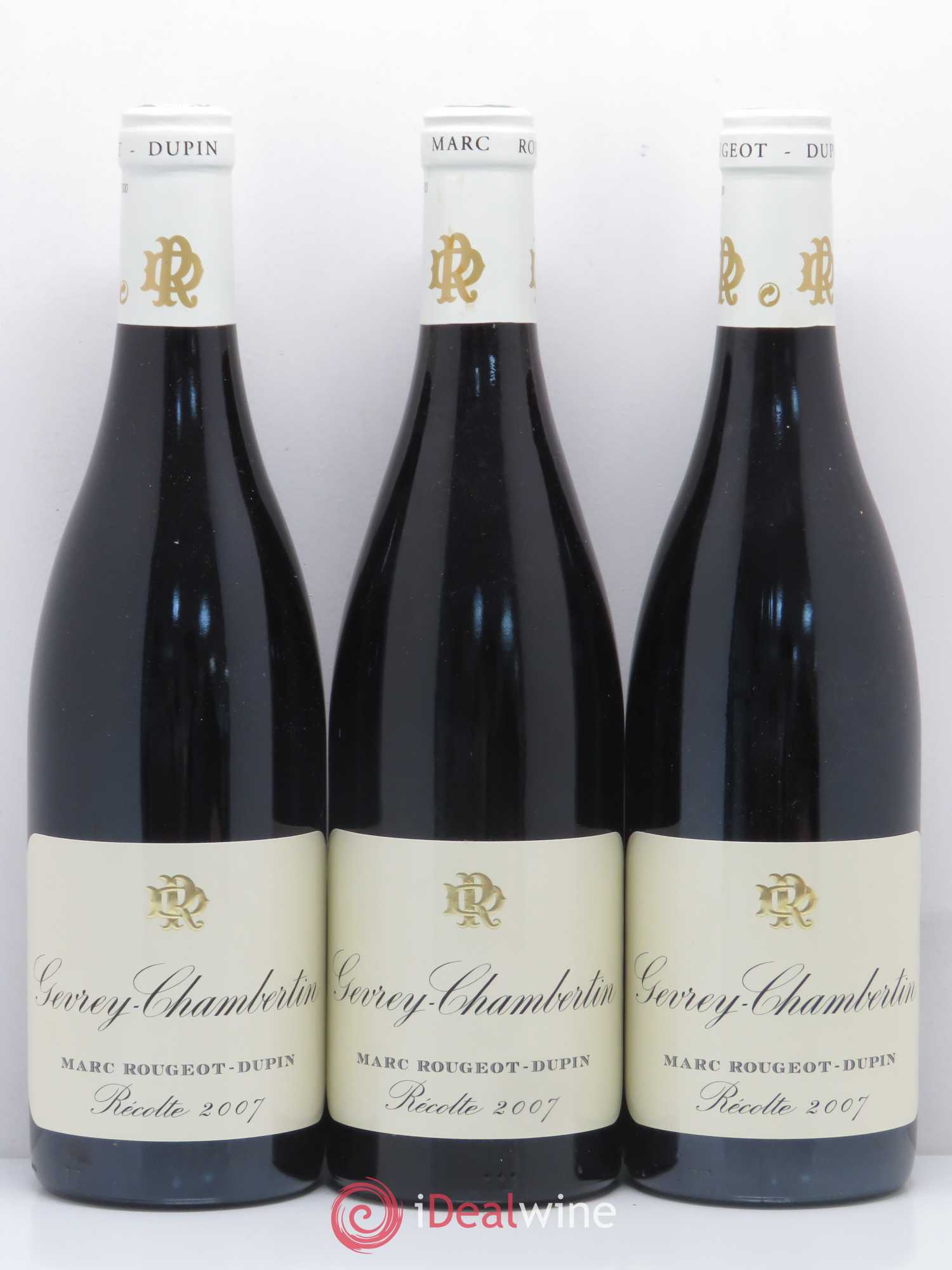 Gevrey-Chambertin Marc Rougeot Dupin 2007 - Lot de 3 bouteilles - 0