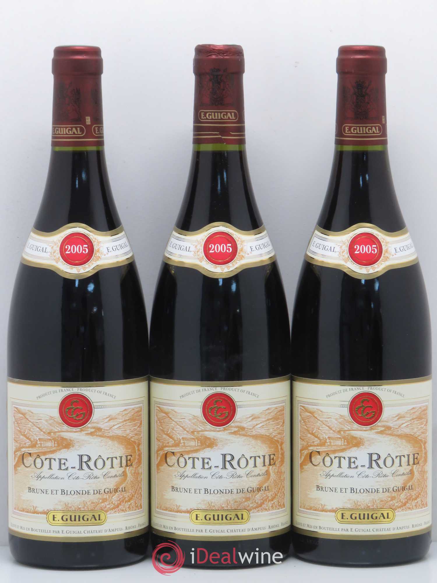 Côte-Rôtie Côtes Brune et Blonde Guigal 2005 - Lot de 3 bouteilles - 0