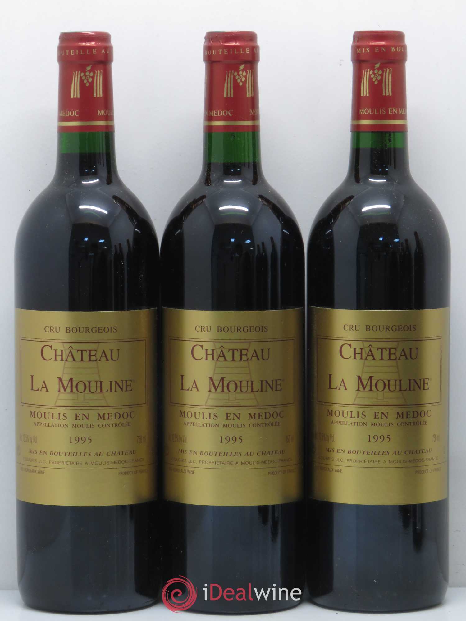 Moulis en Médoc Château La Mouline 1995 - Lot de 6 bouteilles - 1