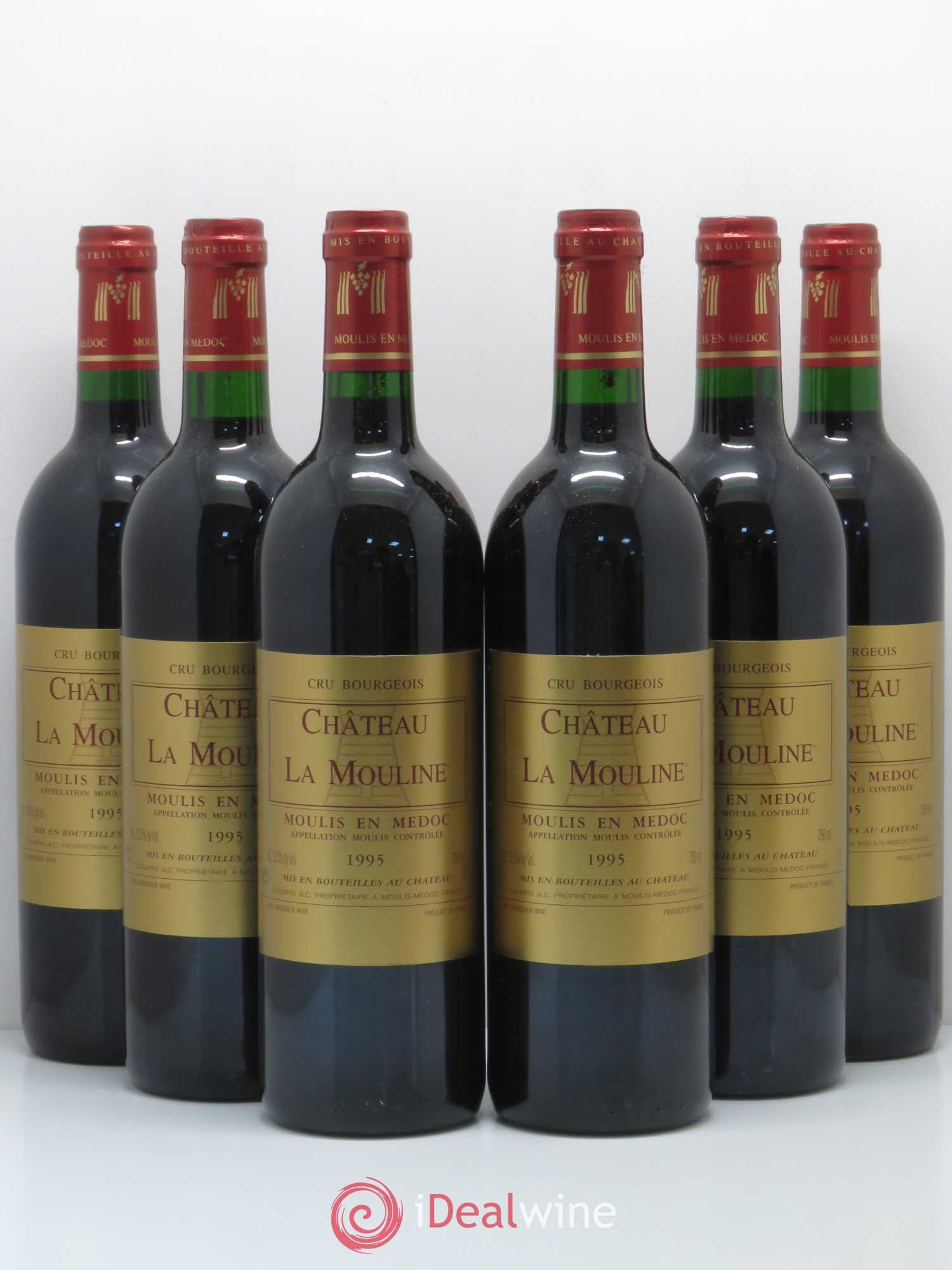 Moulis en Médoc Château La Mouline 1995 - Lot de 6 bouteilles - 0