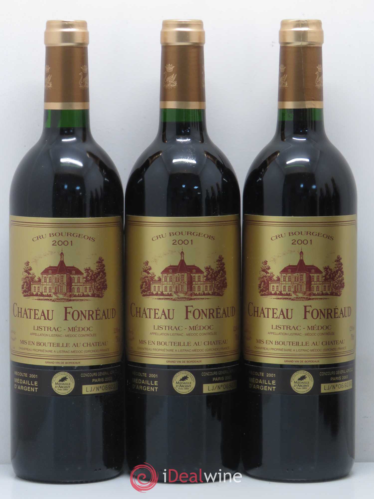Château Fonréaud Cru Bourgeois (sans prix de réserve) 2001 - Lot de 6 bouteilles - 1