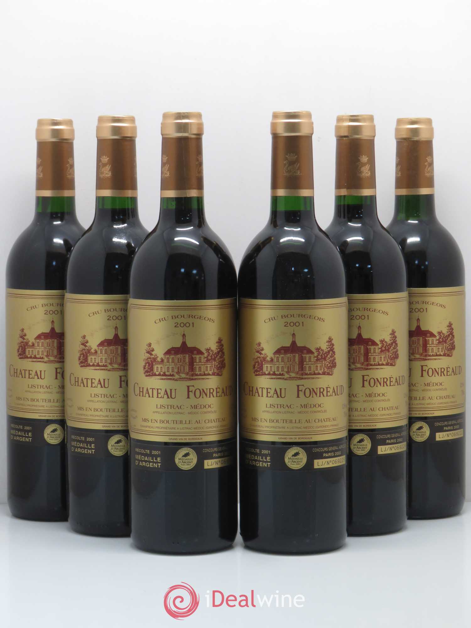 Château Fonréaud Cru Bourgeois (sans prix de réserve) 2001 - Lot de 6 bouteilles - 0