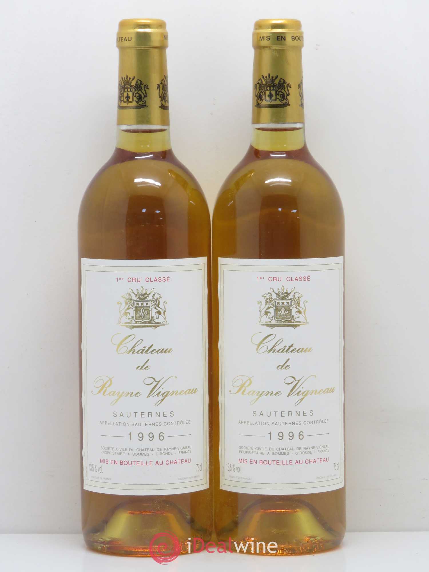 Sauternes Caisse Collection Sauternes et Barsac - 2 Château Rayne Vigneau - 2 Château Suduiraut - 2 Château de Malle - 2 Château Guiraud - 2 Château Doisy Védrines - 2 Château Myrat 1996 - Lotto di 12 bottiglie - 2