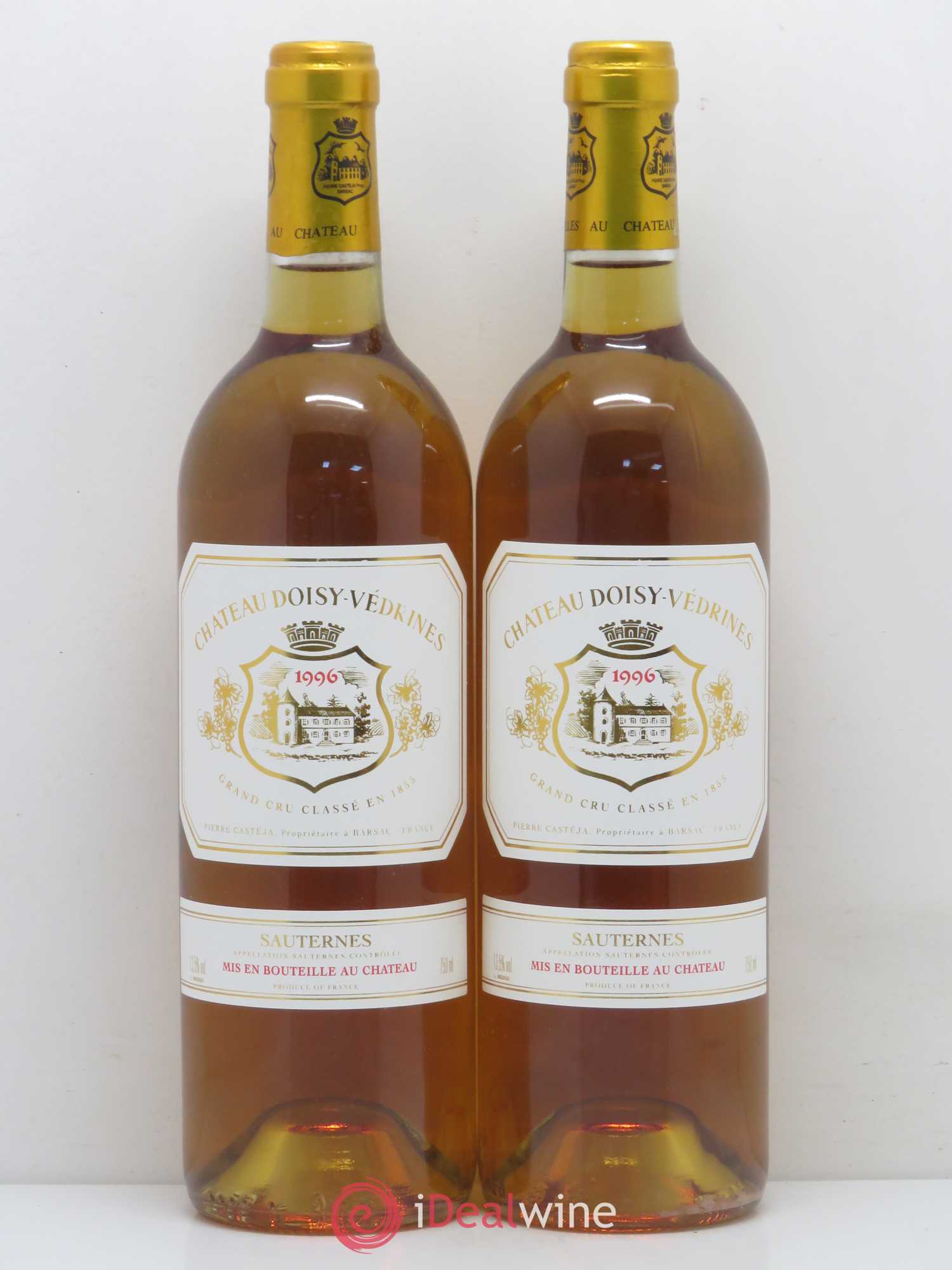 Sauternes Caisse Collection Sauternes et Barsac - 2 Château Rayne Vigneau - 2 Château Suduiraut - 2 Château de Malle - 2 Château Guiraud - 2 Château Doisy Védrines - 2 Château Myrat 1996 - Lotto di 12 bottiglie - 4