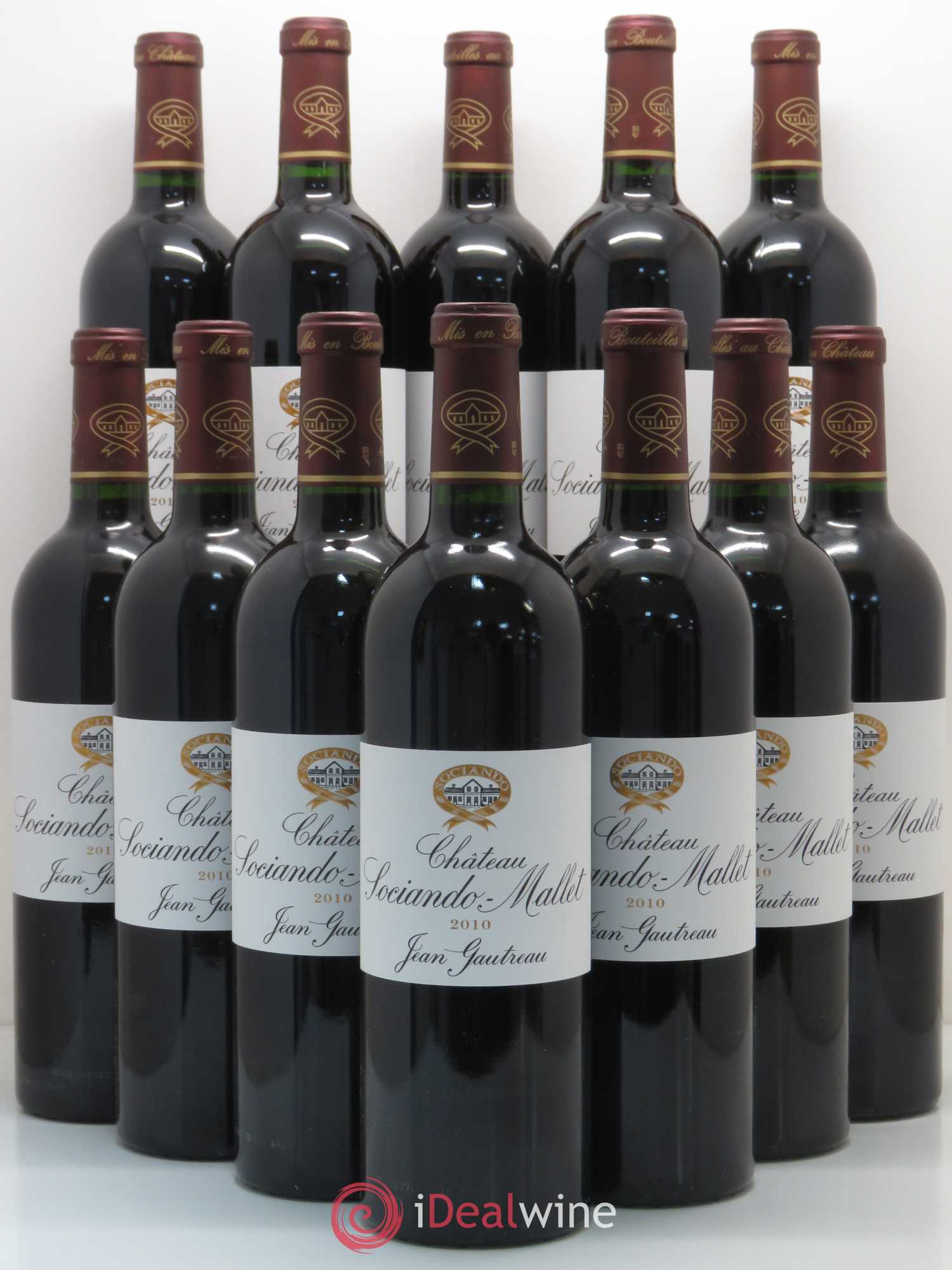 Château Sociando Mallet 2010 - Lot de 12 bouteilles - 0