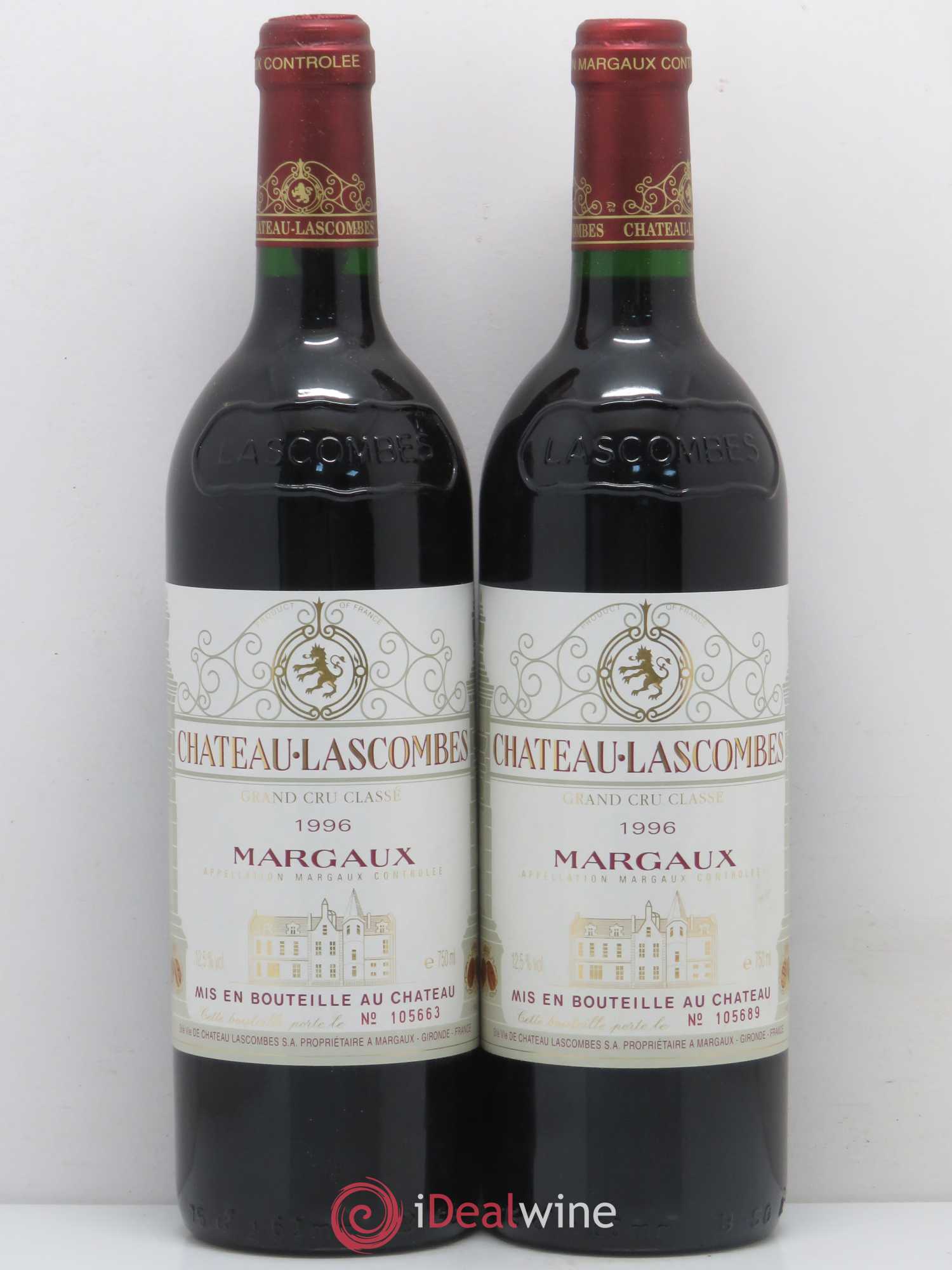 Château Lascombes 2ème Grand Cru Classé 1996 - Lot de 2 bouteilles - 0