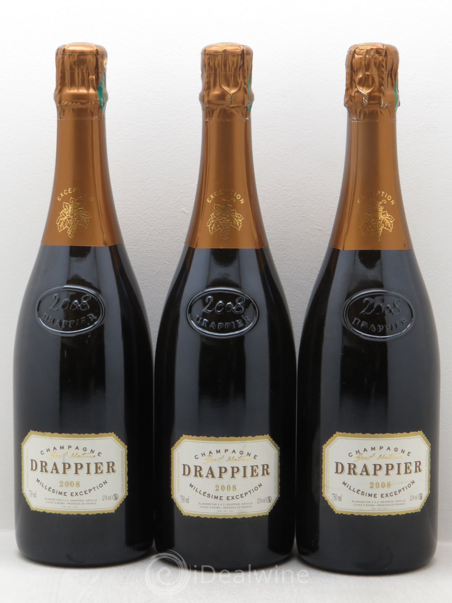 Brut Nature Drappier 2008 - Lot de 3 bouteilles - 0