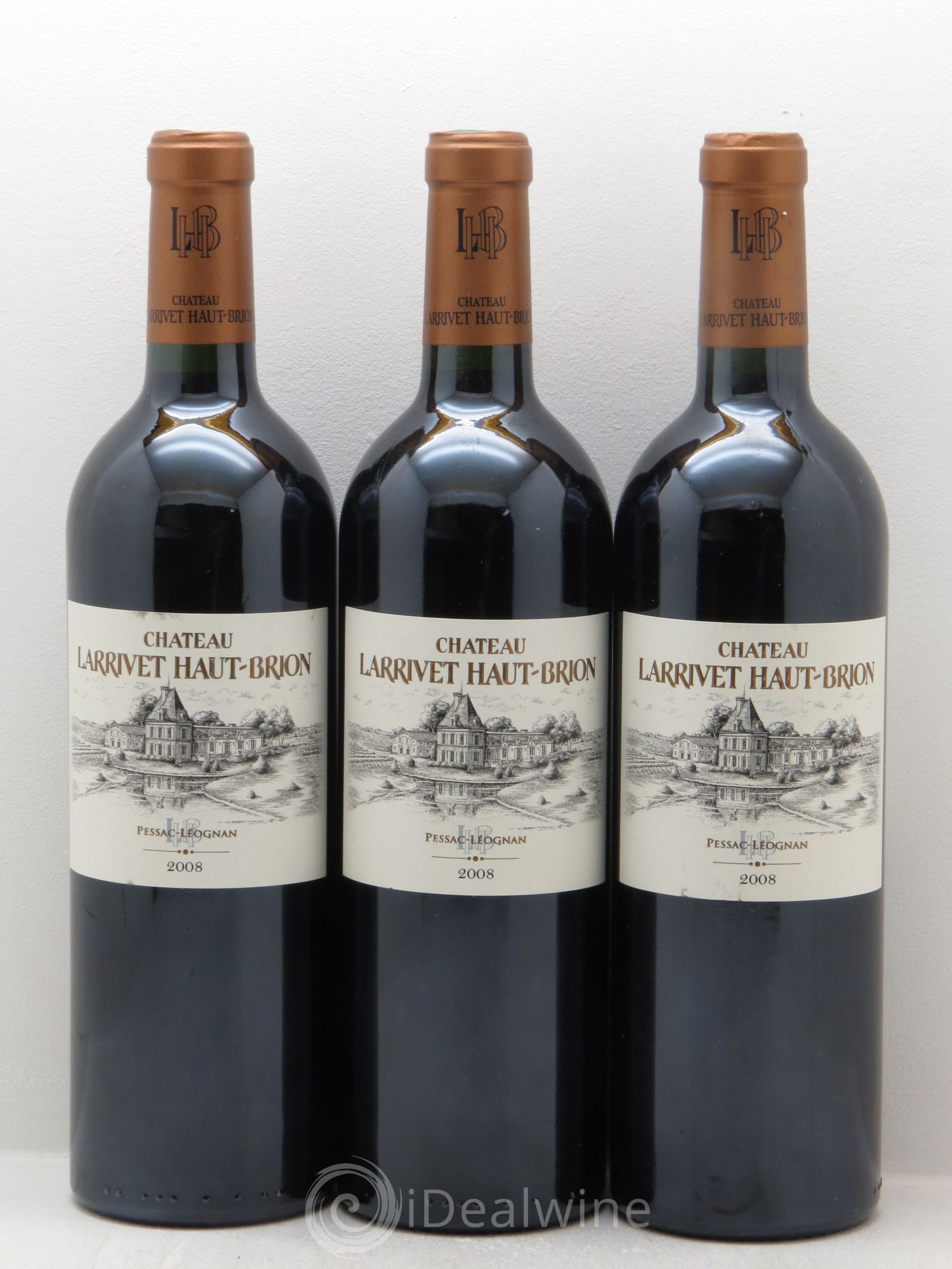 Château Larrivet Haut-Brion 2008 - Lot de 3 bouteilles - 0