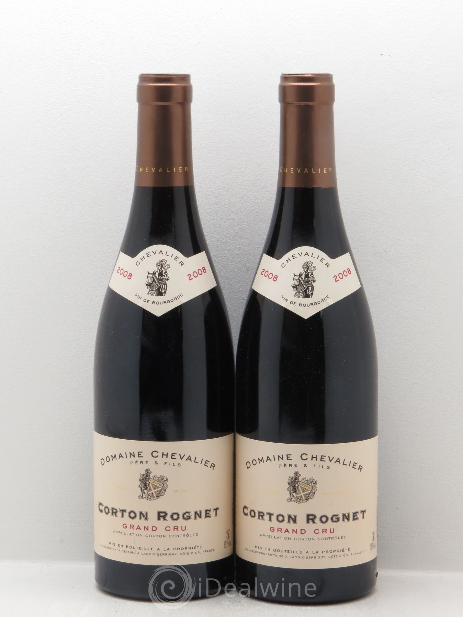 Corton Grand Cru Chevalier P et F 2008 - Lot de 2 bouteilles - 0